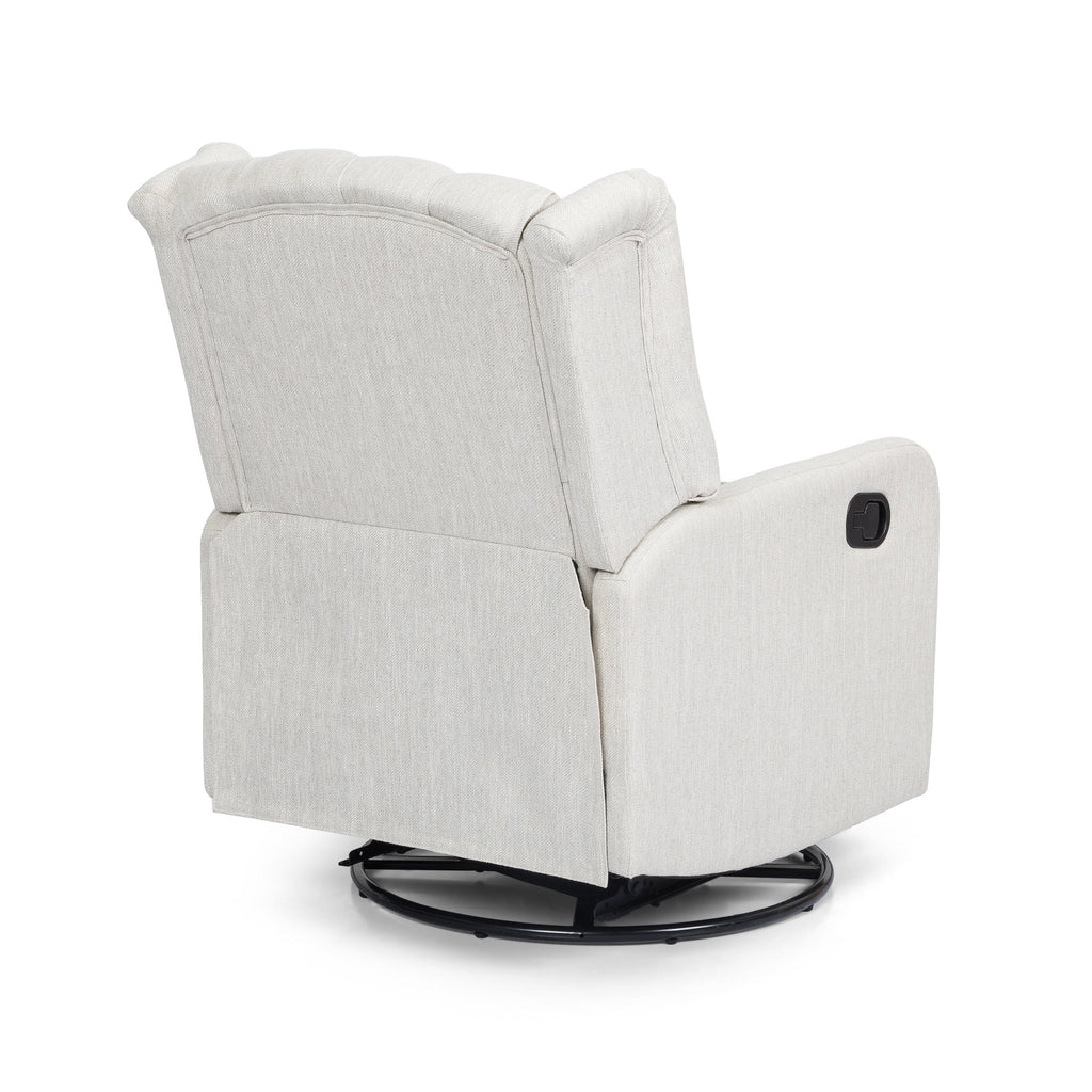 360° Rotation Lounge Chair with Classic Style for Living Room or Bedroom, Lever-Control Recliner for Reading & Relaxation
