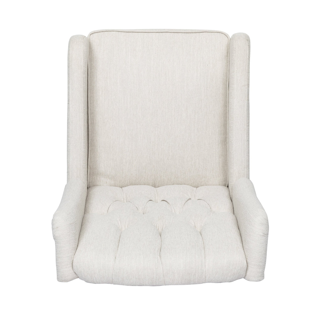 360° Rotation Lounge Chair with Classic Style for Living Room or Bedroom, Lever-Control Recliner for Reading & Relaxation