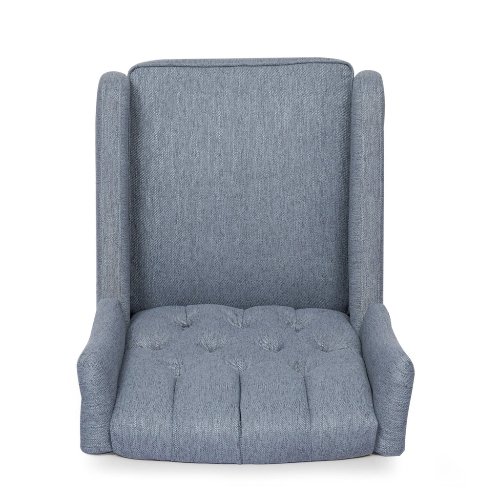 360° Rotation Lounge Chair with Classic Style for Living Room or Bedroom, Lever-Control Recliner for Reading & Relaxation