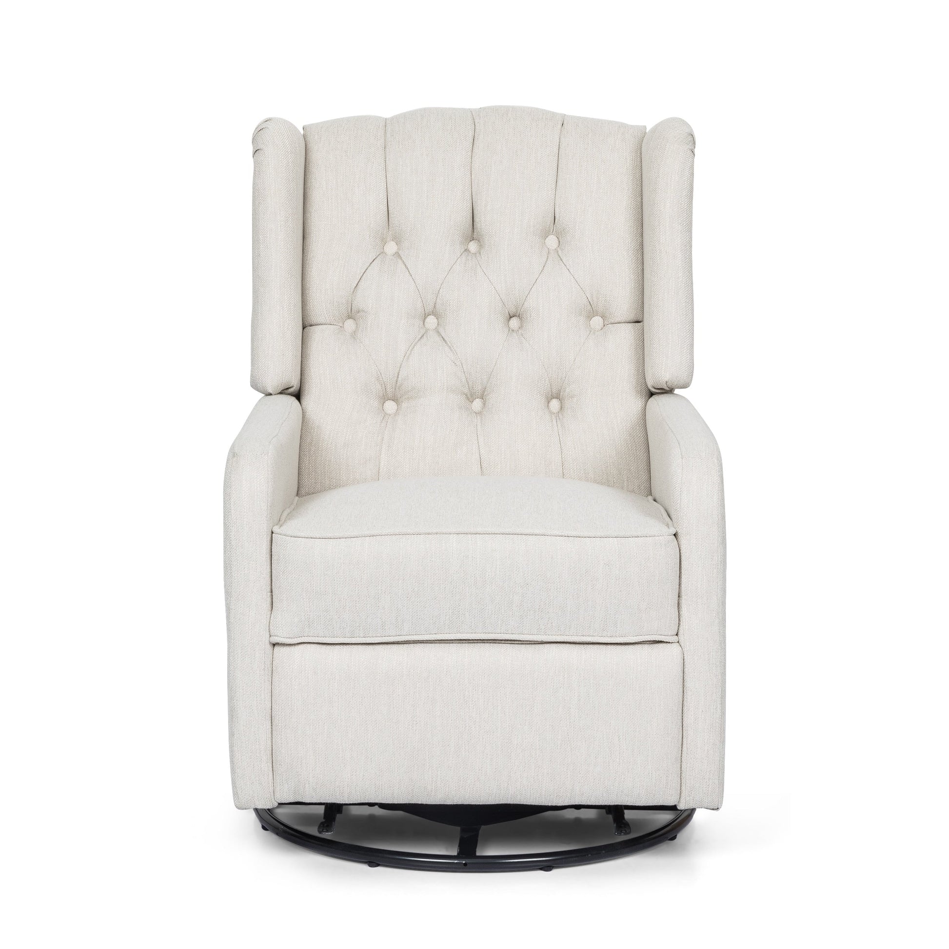 360° Rotation Lounge Chair with Classic Style for Living Room or Bedroom, Lever-Control Recliner for Reading & Relaxation