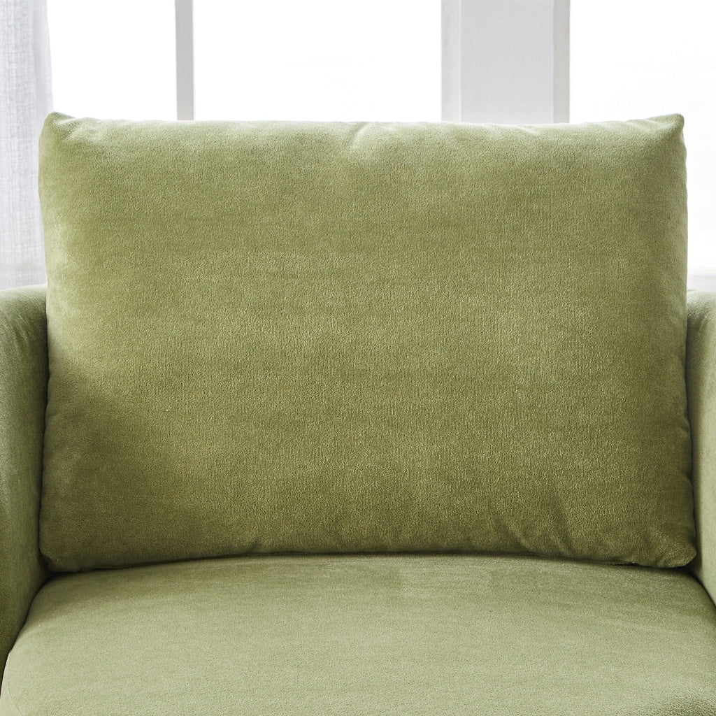 Fauteuil pivotant à 360°, fauteuil en chenille, fauteuil de salon incurvé, canapé pivotant rembourré pour salon.