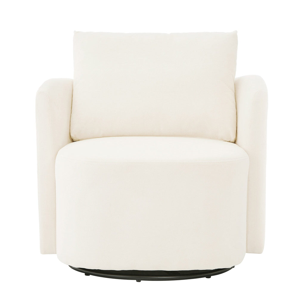 Fauteuil pivotant à 360°, fauteuil en chenille, fauteuil de salon incurvé, canapé pivotant rembourré pour salon.
