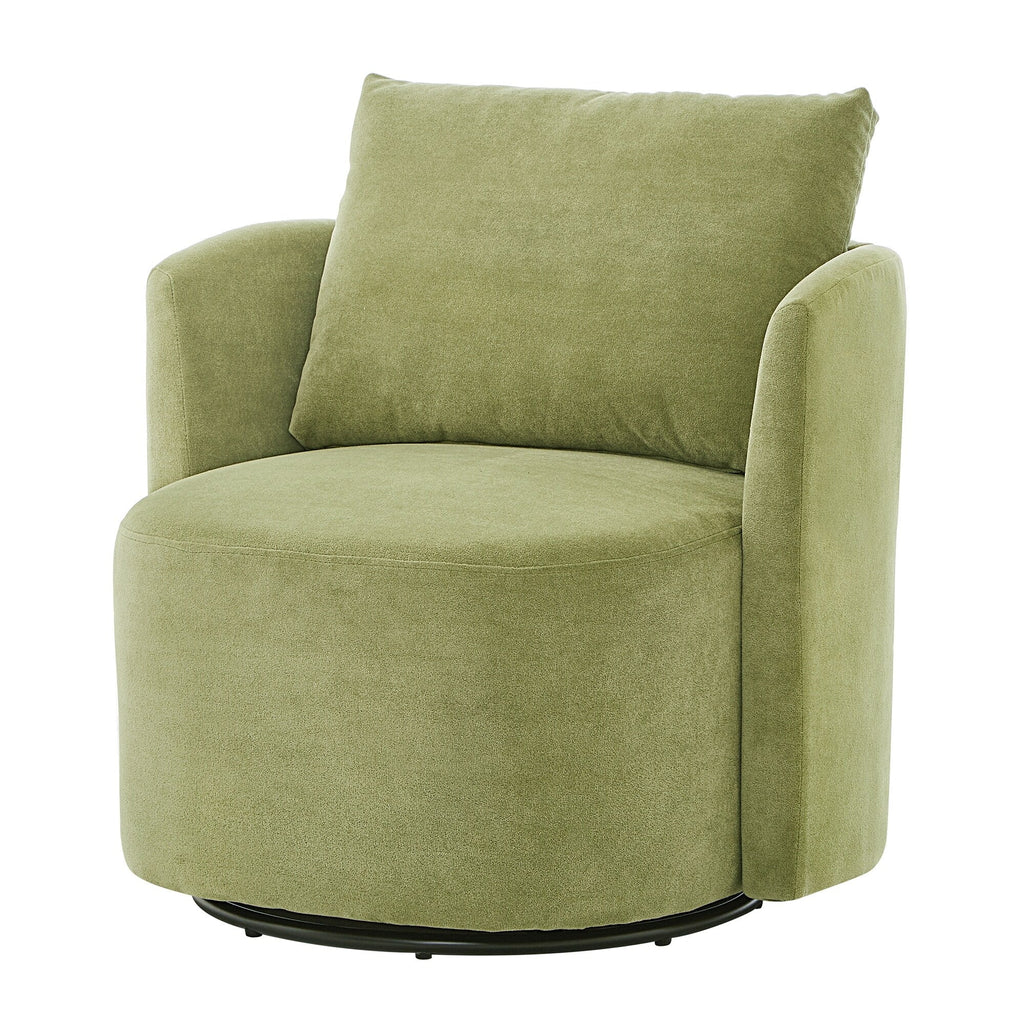Fauteuil pivotant à 360°, fauteuil en chenille, fauteuil de salon incurvé, canapé pivotant rembourré pour salon.