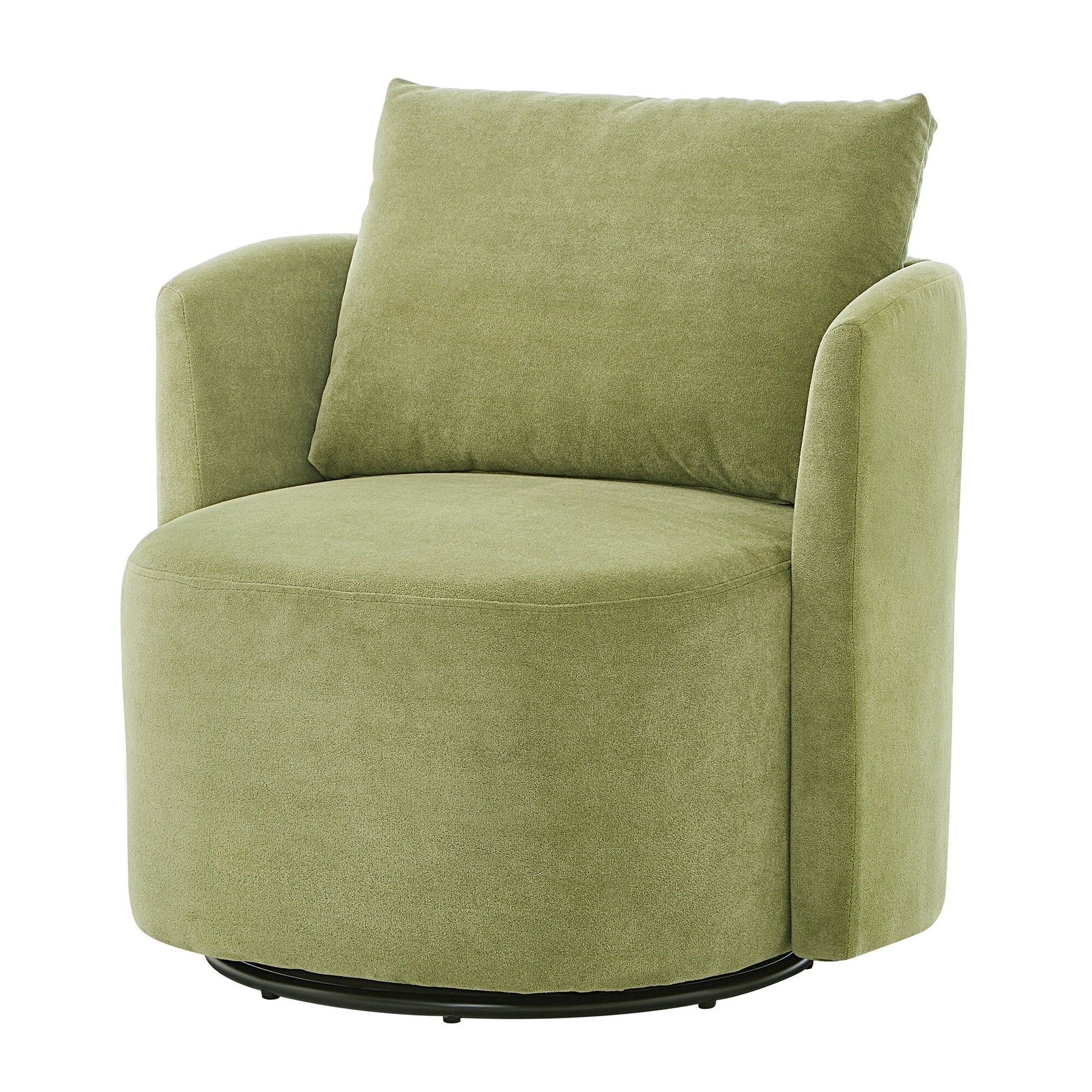 Fauteuil pivotant à 360°, fauteuil en chenille, fauteuil de salon incurvé, canapé pivotant rembourré pour salon.