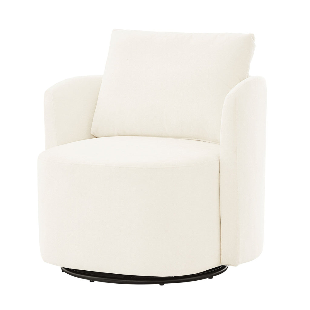 Fauteuil pivotant à 360°, fauteuil en chenille, fauteuil de salon incurvé, canapé pivotant rembourré pour salon.