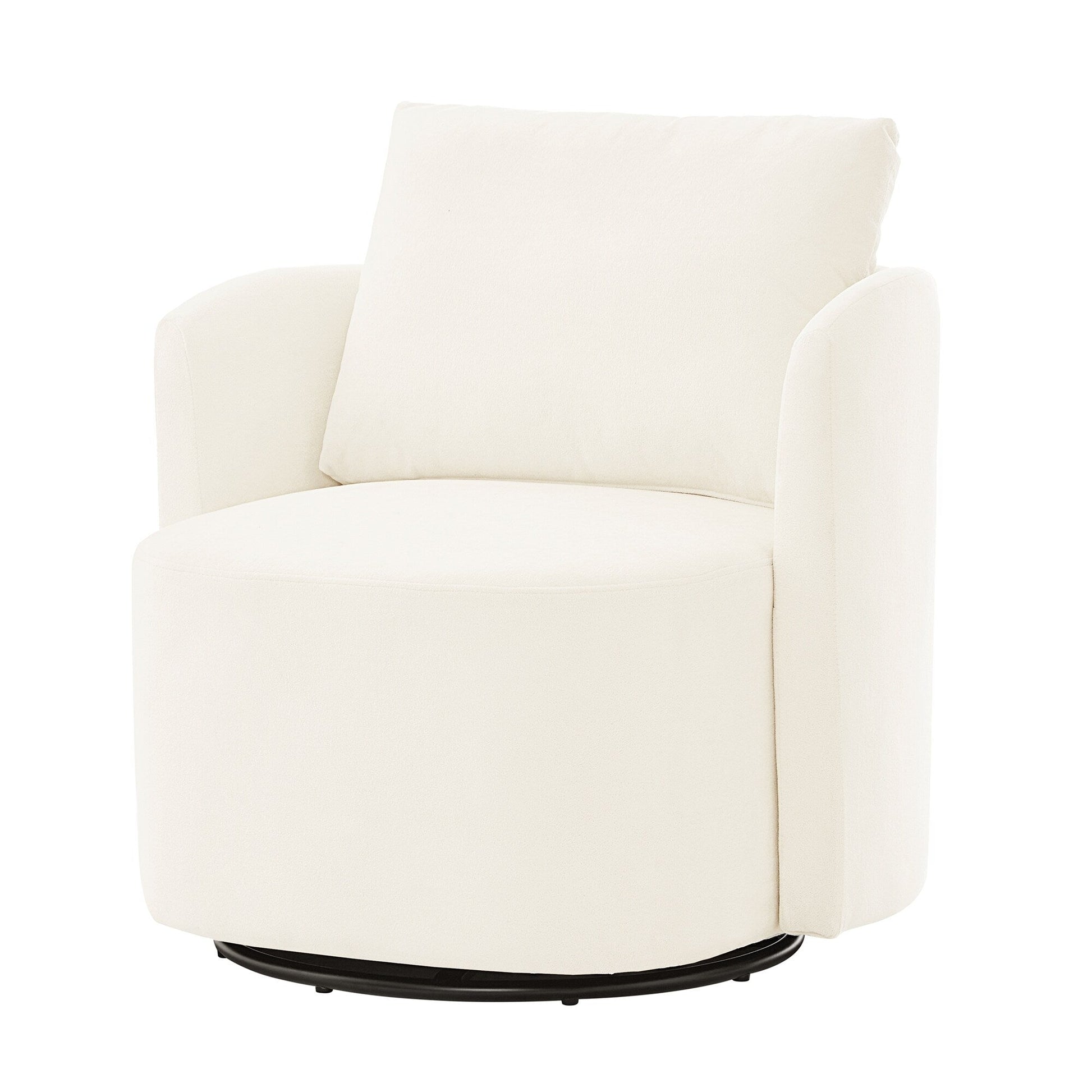 Fauteuil pivotant à 360°, fauteuil en chenille, fauteuil de salon incurvé, canapé pivotant rembourré pour salon.