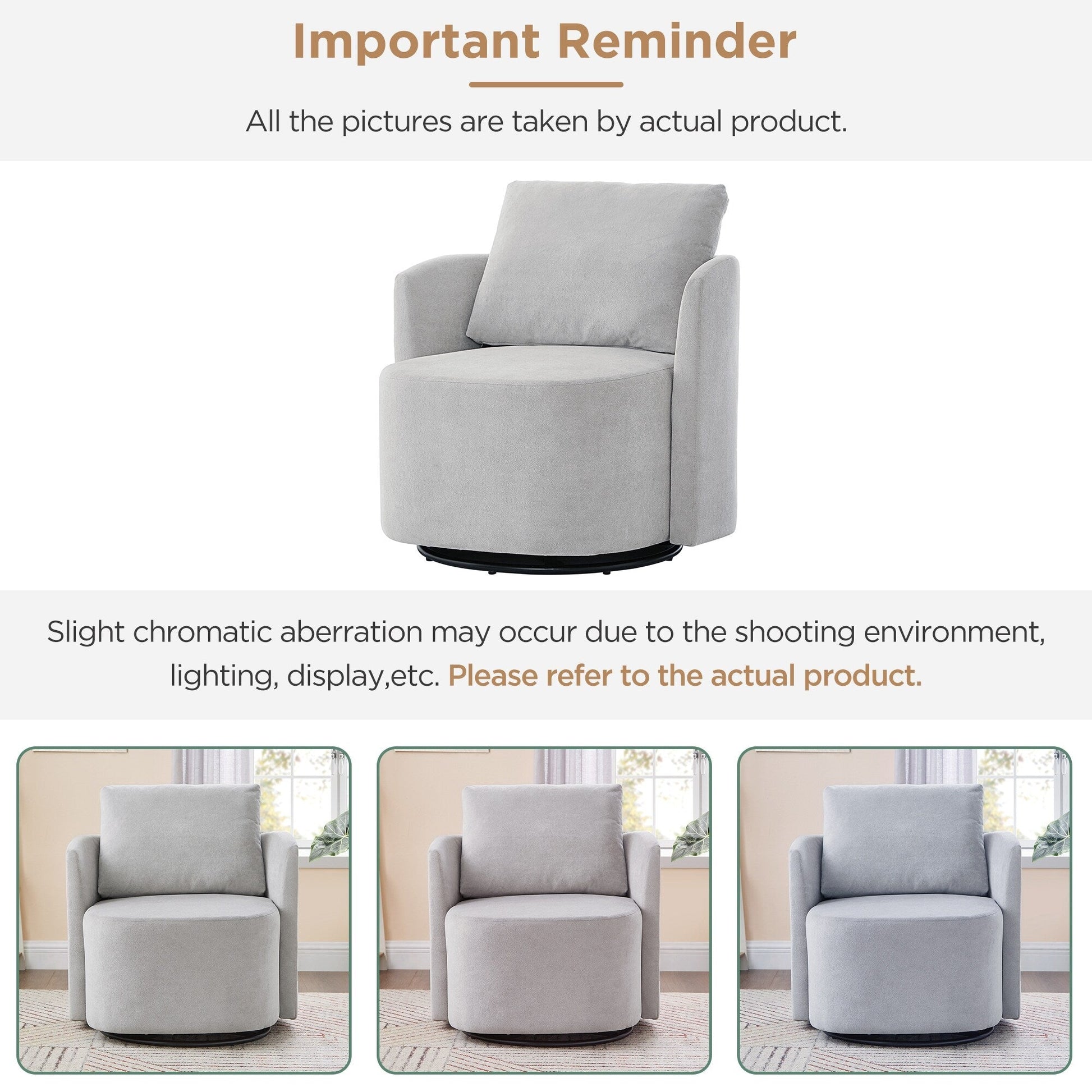 Fauteuil pivotant à 360°, fauteuil en chenille, fauteuil de salon incurvé, canapé pivotant rembourré pour salon.