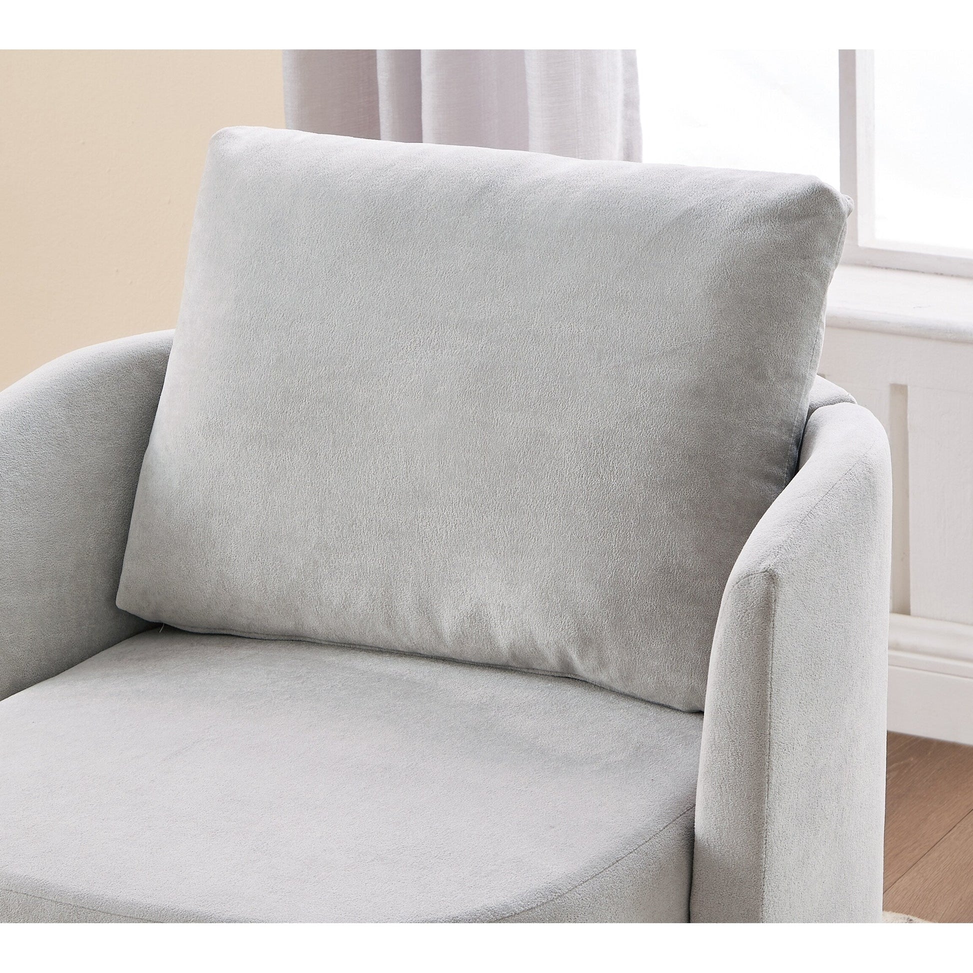 Fauteuil pivotant à 360°, fauteuil en chenille, fauteuil de salon incurvé, canapé pivotant rembourré pour salon.