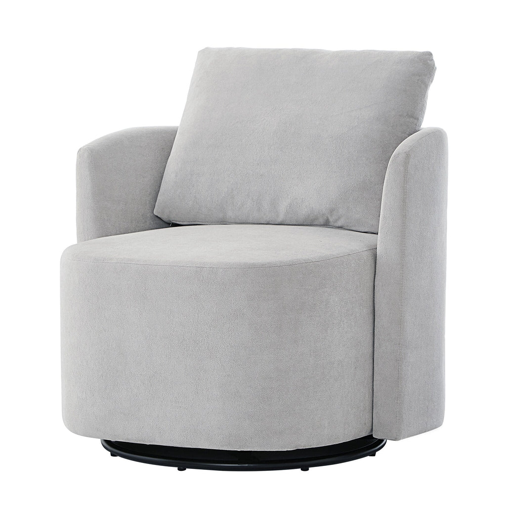 Fauteuil pivotant à 360°, fauteuil en chenille, fauteuil de salon incurvé, canapé pivotant rembourré pour salon.