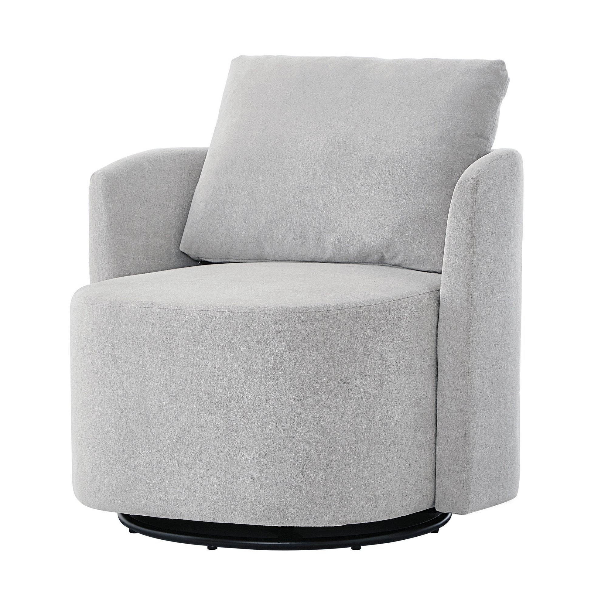 Fauteuil pivotant à 360°, fauteuil en chenille, fauteuil de salon incurvé, canapé pivotant rembourré pour salon.