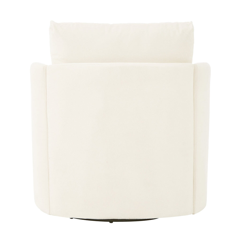 Fauteuil pivotant à 360°, fauteuil en chenille, fauteuil de salon incurvé, canapé pivotant rembourré pour salon.