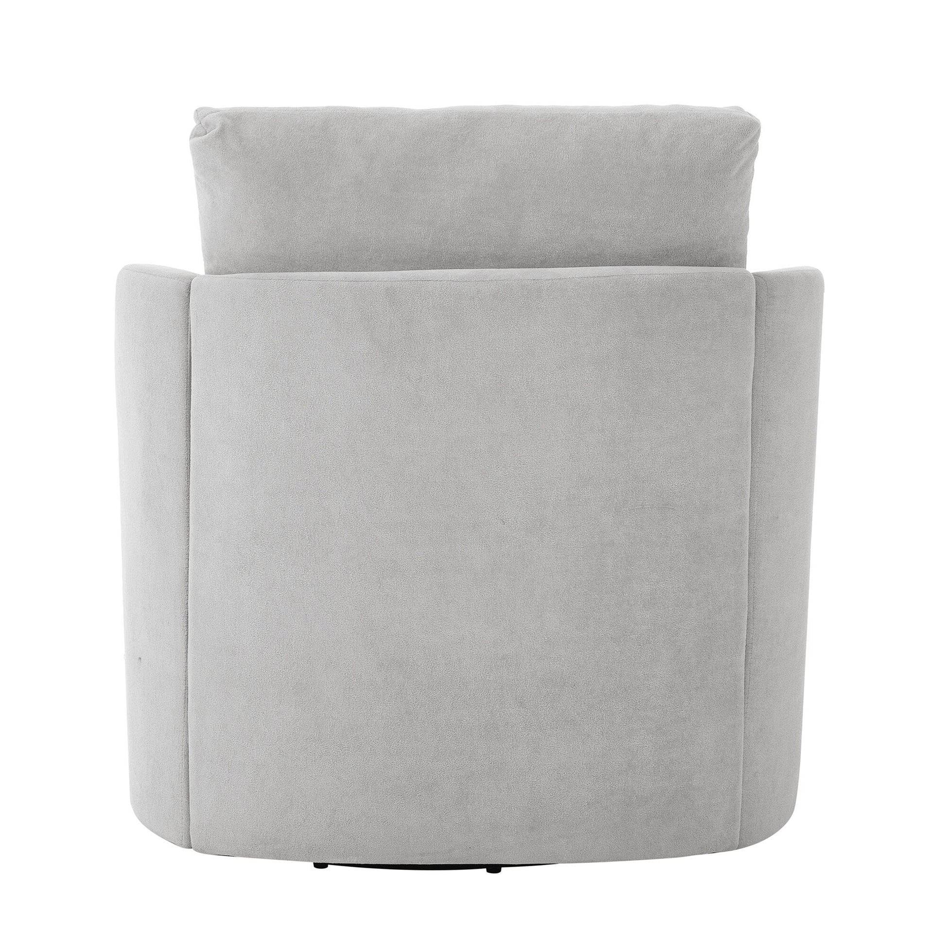 Fauteuil pivotant à 360°, fauteuil en chenille, fauteuil de salon incurvé, canapé pivotant rembourré pour salon.