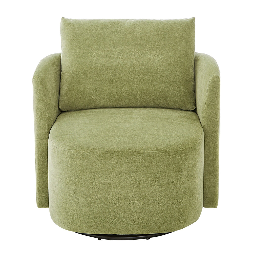 Fauteuil pivotant à 360°, fauteuil en chenille, fauteuil de salon incurvé, canapé pivotant rembourré pour salon.