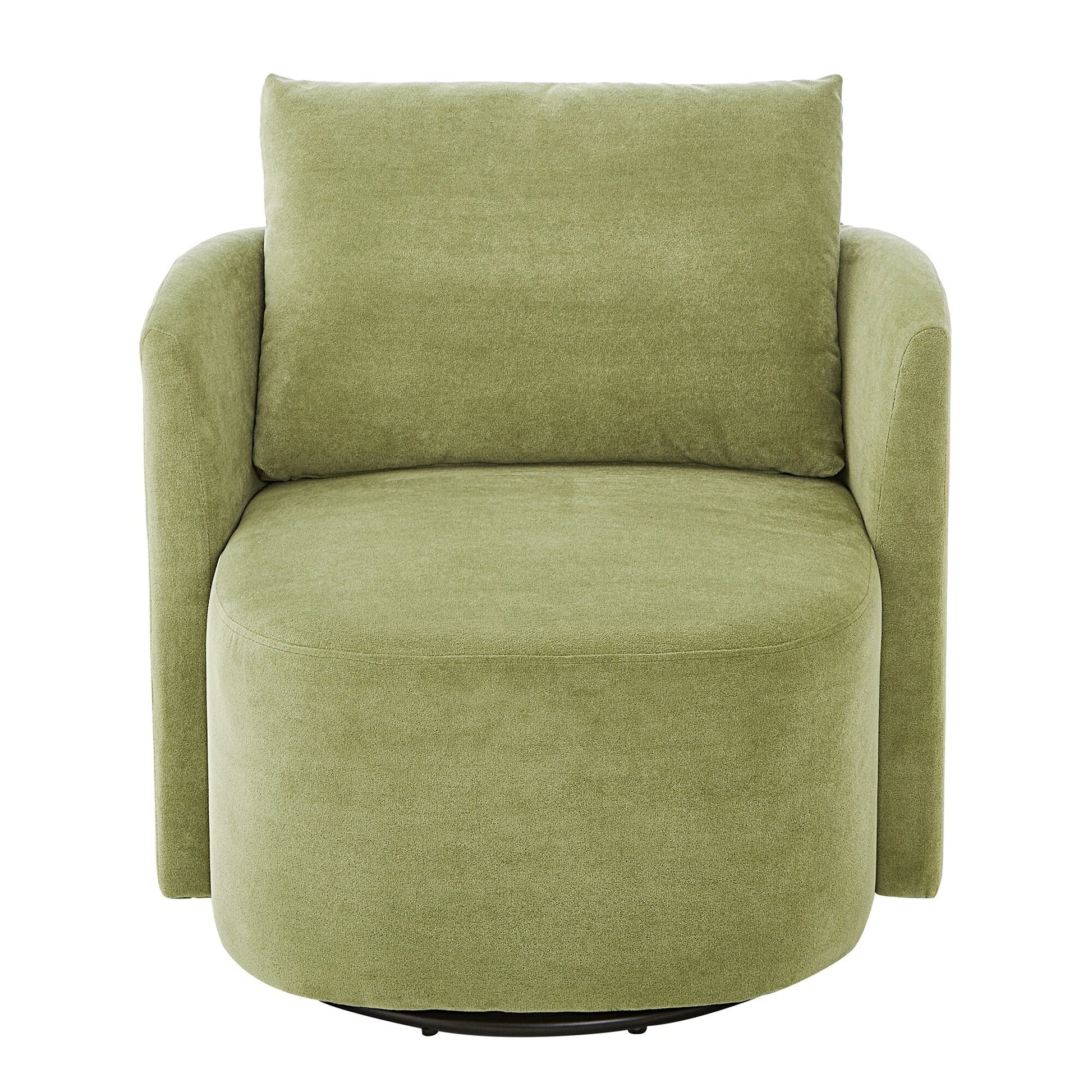 Fauteuil pivotant à 360°, fauteuil en chenille, fauteuil de salon incurvé, canapé pivotant rembourré pour salon.