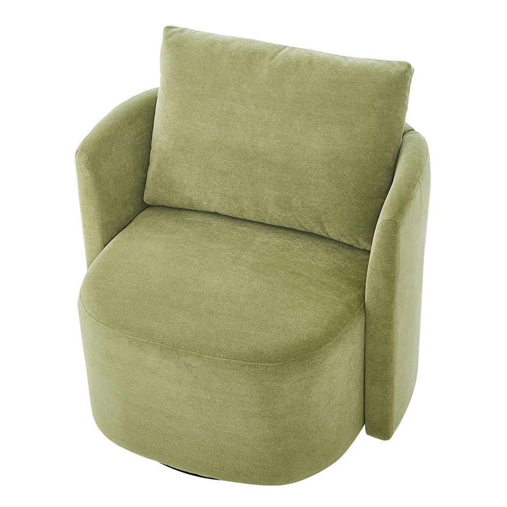 Fauteuil pivotant à 360°, fauteuil en chenille, fauteuil de salon incurvé, canapé pivotant rembourré pour salon.