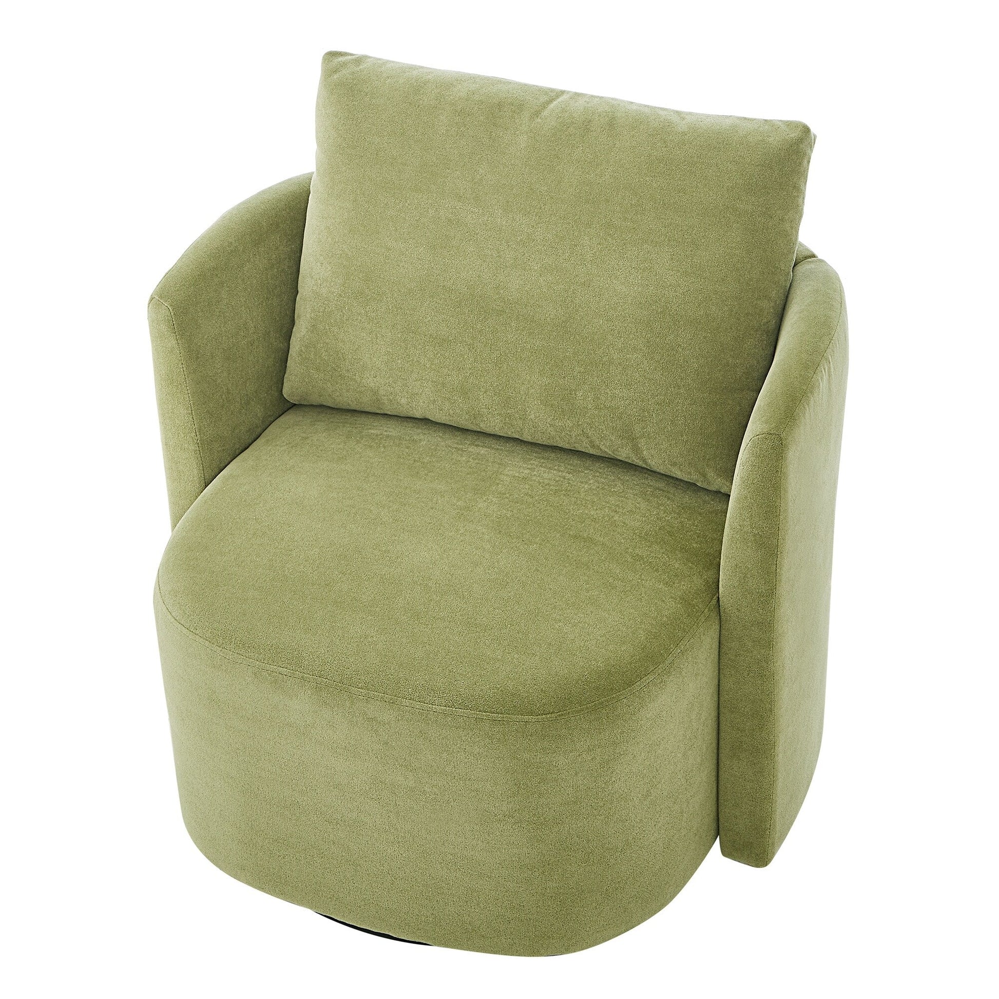 Fauteuil pivotant à 360°, fauteuil en chenille, fauteuil de salon incurvé, canapé pivotant rembourré pour salon.