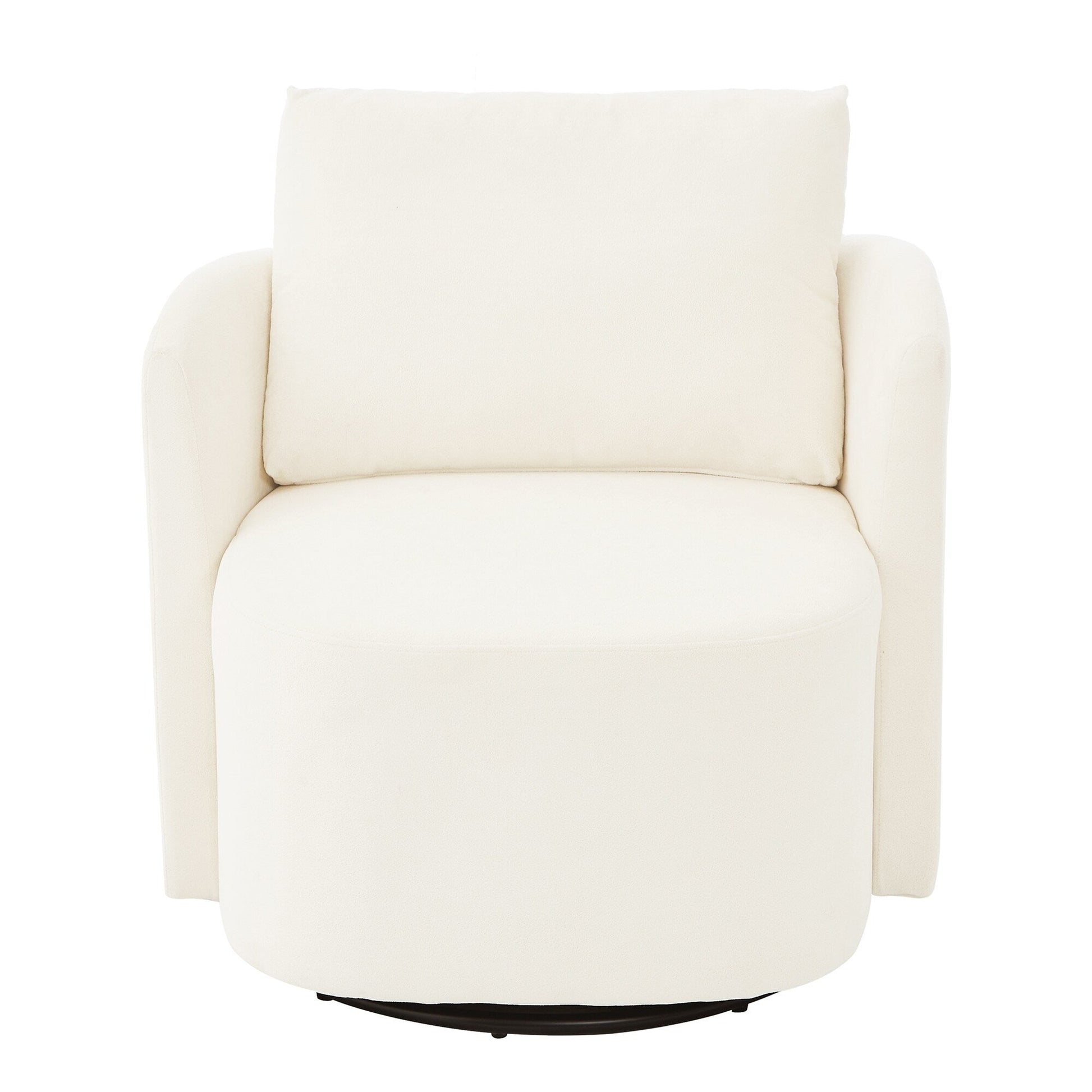 Fauteuil pivotant à 360°, fauteuil en chenille, fauteuil de salon incurvé, canapé pivotant rembourré pour salon.