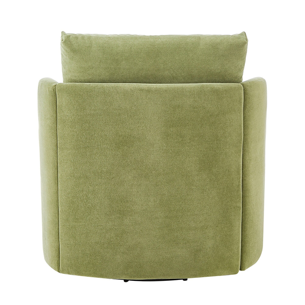 Fauteuil pivotant à 360°, fauteuil en chenille, fauteuil de salon incurvé, canapé pivotant rembourré pour salon.