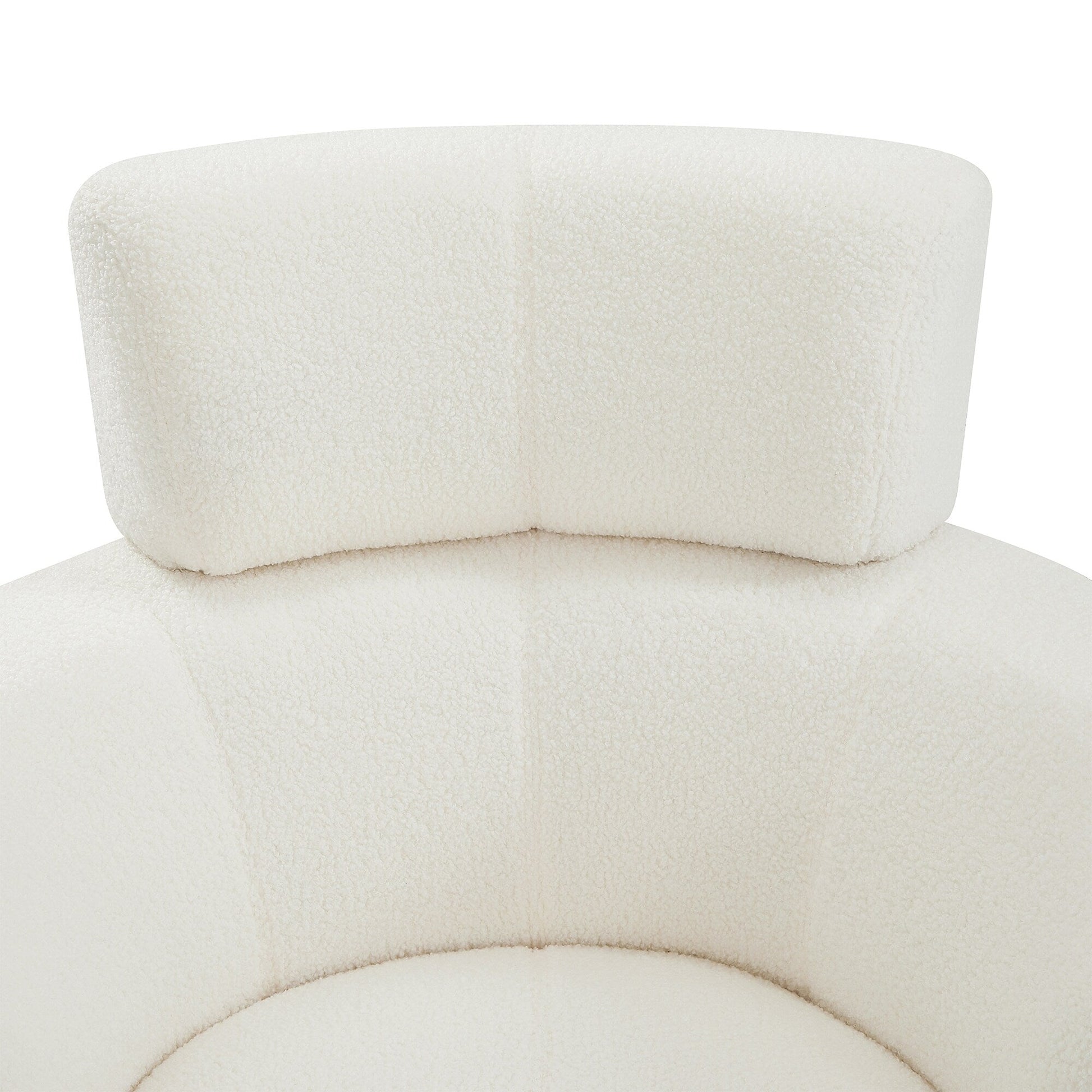 Chaise pivotante à 360°, chaise en forme de tonneau rembourrée avec repose-tête réglable, chaise de salon moderne et ronde pour salon.