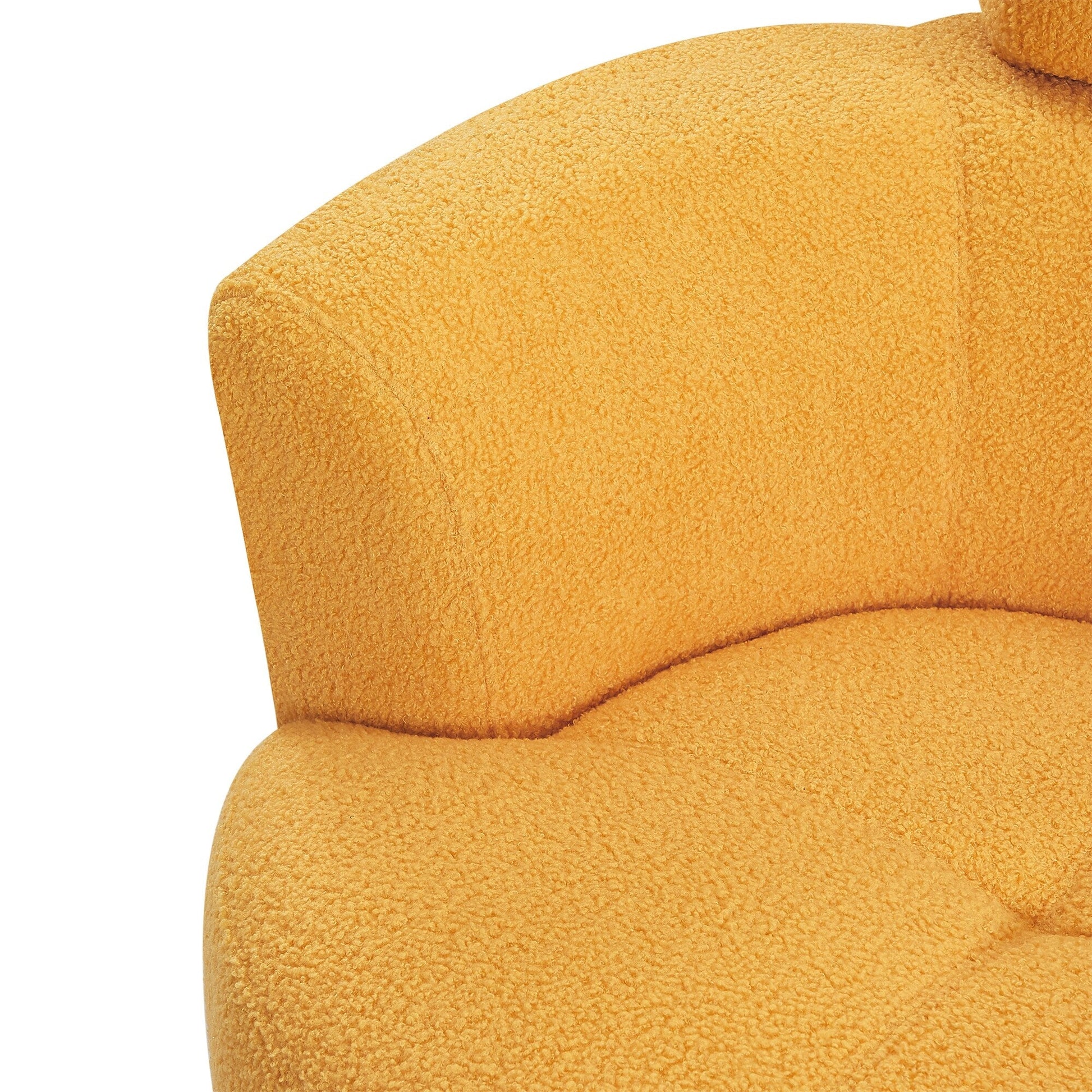 Chaise pivotante à 360°, chaise en forme de tonneau rembourrée avec repose-tête réglable, chaise de salon moderne et ronde pour salon.
