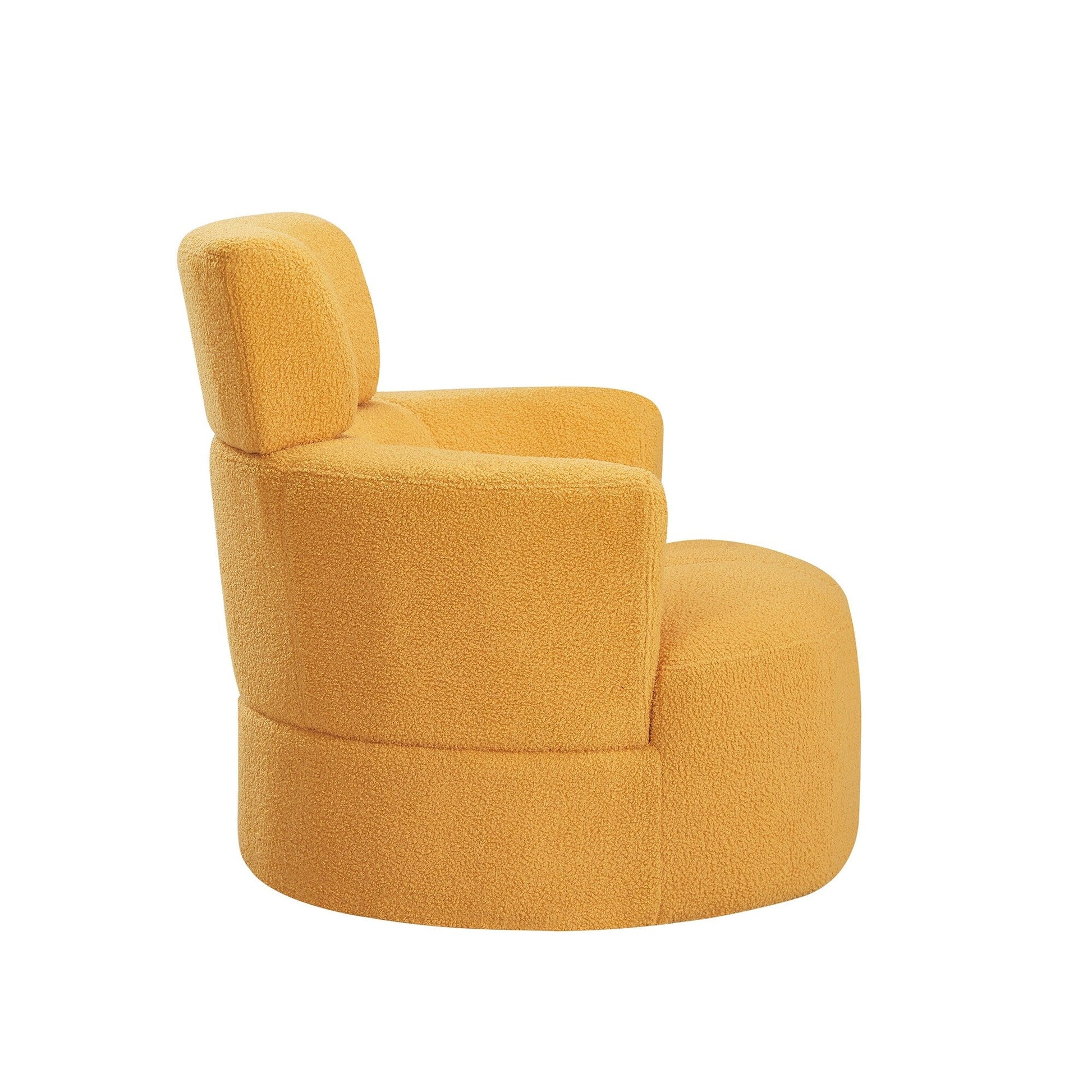 Chaise pivotante à 360°, chaise en forme de tonneau rembourrée avec repose-tête réglable, chaise de salon moderne et ronde pour salon.