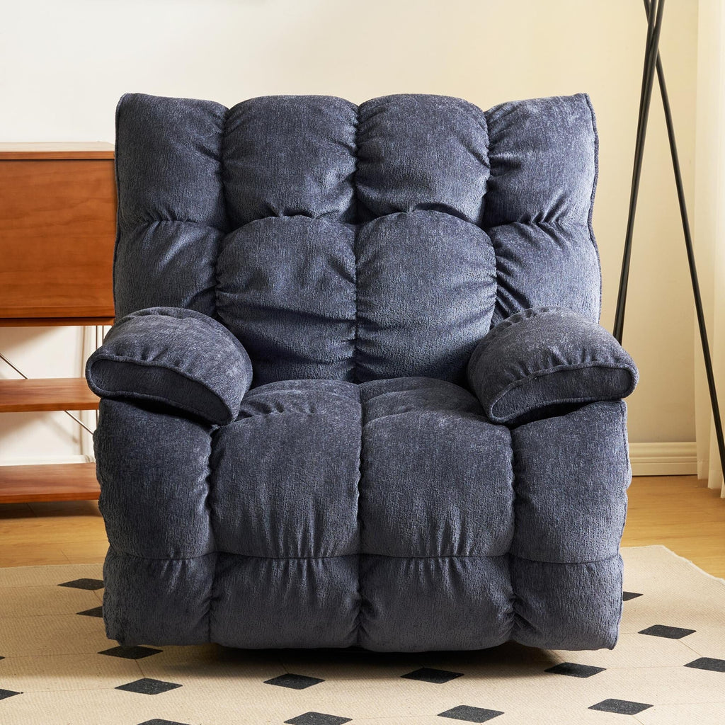360° Swivel Electric Rocker Recliner, Plush High Backrest, Spacious Seat, Multiple Recline Positions for Ultimate Comfort
