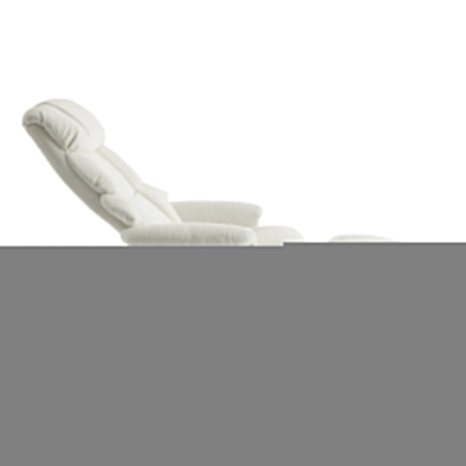 360° Swivel Ergonomic Recliner Chair with Ottoman, Adjustable Backrest, 5 Vibration Massage, Seat Heating, Chenille Fabric