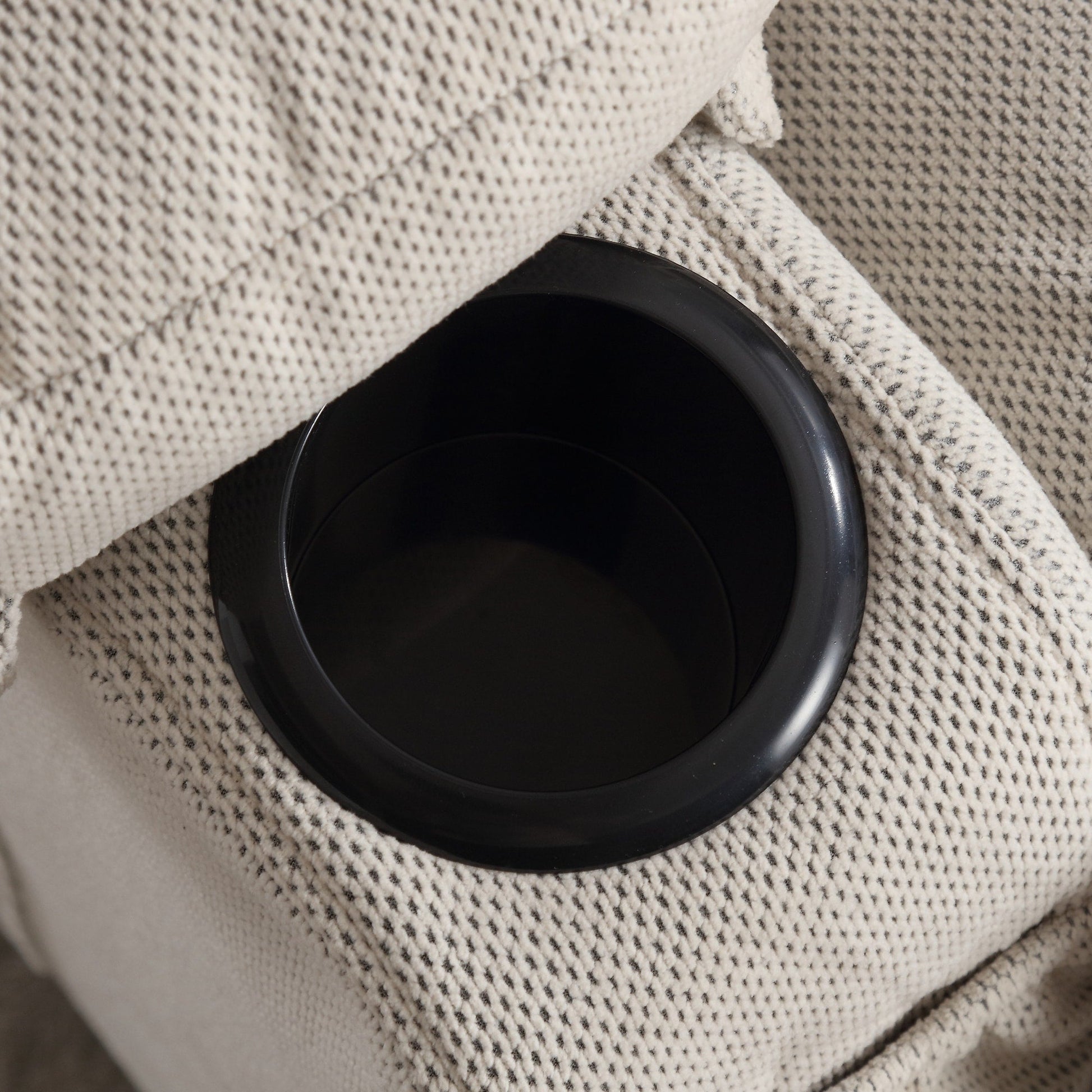 Fauteuil inclinable chauffant et massant pivotant à 360°, avec prise USB, porte-gobelets, rangement latéral et revêtement en polaire moelleux.