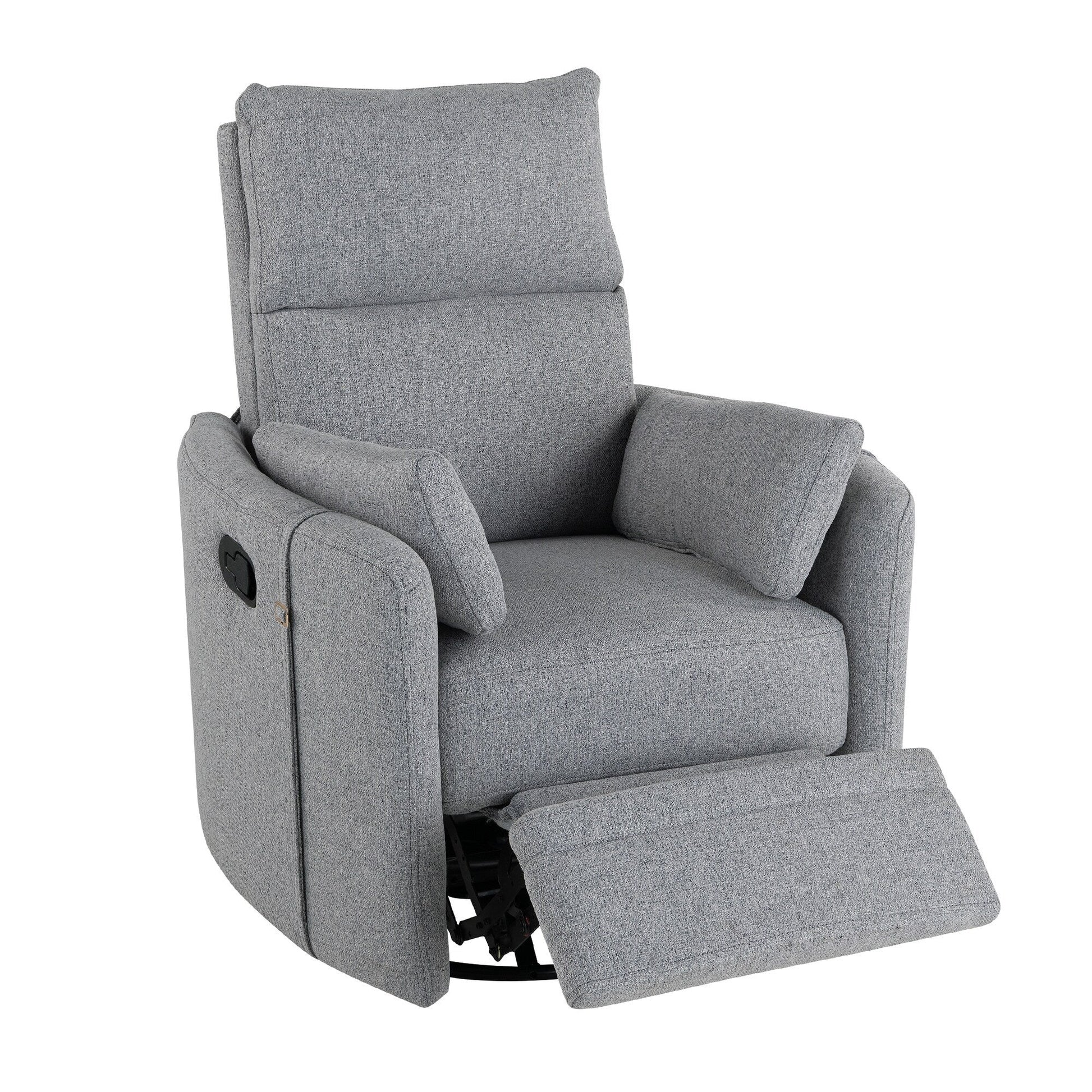 Fauteuil inclinable manuel pivotant à 360° avec fonction basculante et dossier réglable