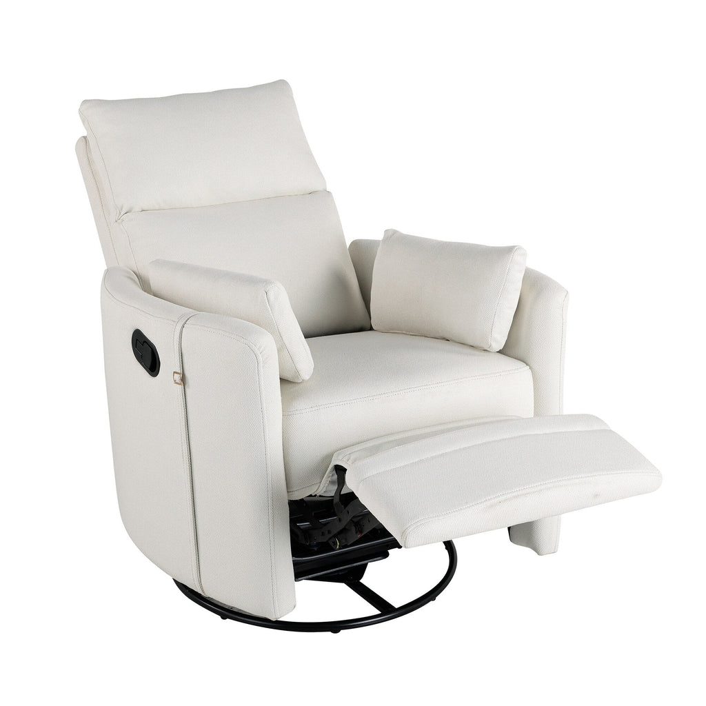 Fauteuil inclinable manuel pivotant à 360° avec fonction basculante et dossier réglable
