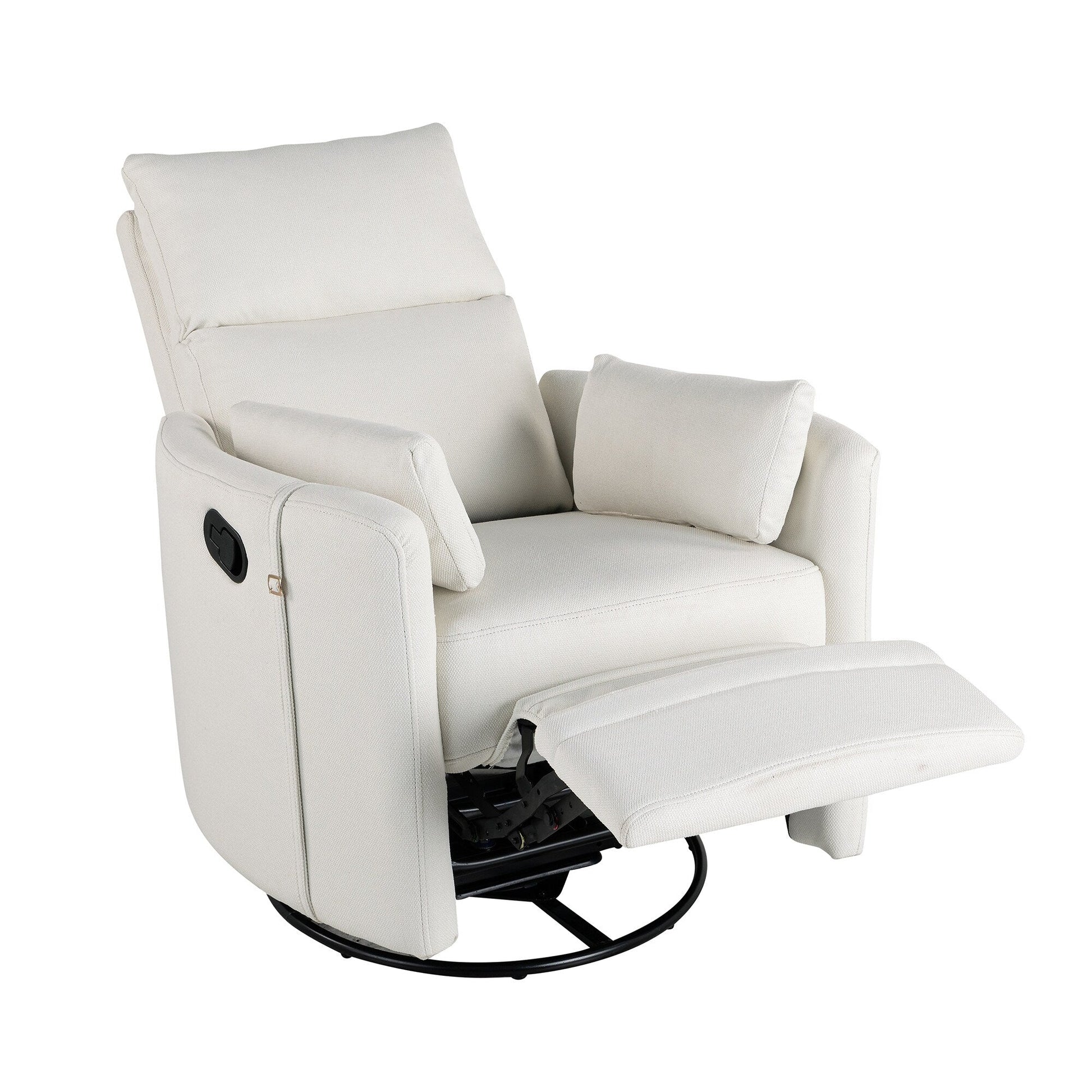 Fauteuil inclinable manuel pivotant à 360° avec fonction basculante et dossier réglable
