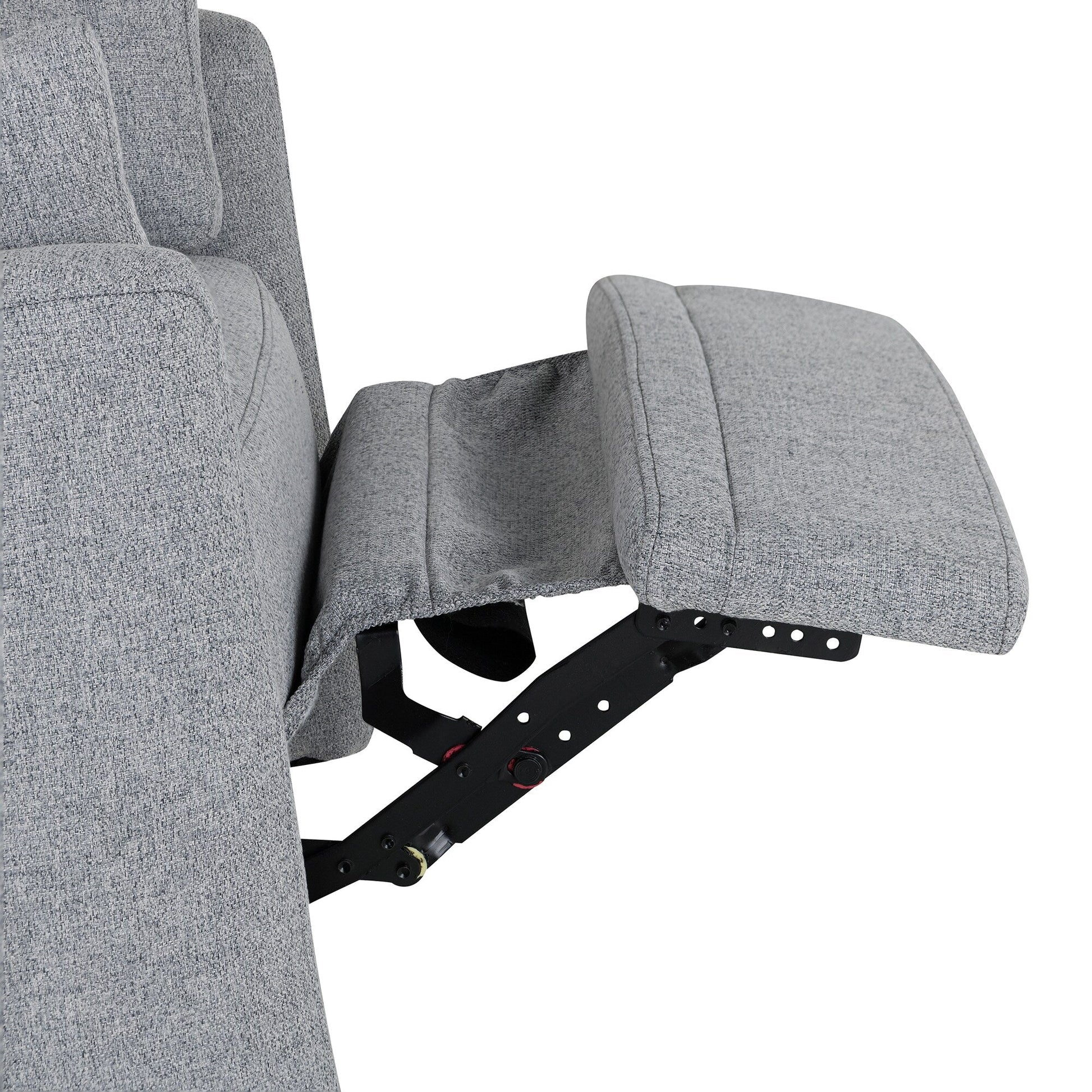 Fauteuil inclinable manuel pivotant à 360° avec fonction basculante, dossier réglable et accoudoirs ergonomiques.