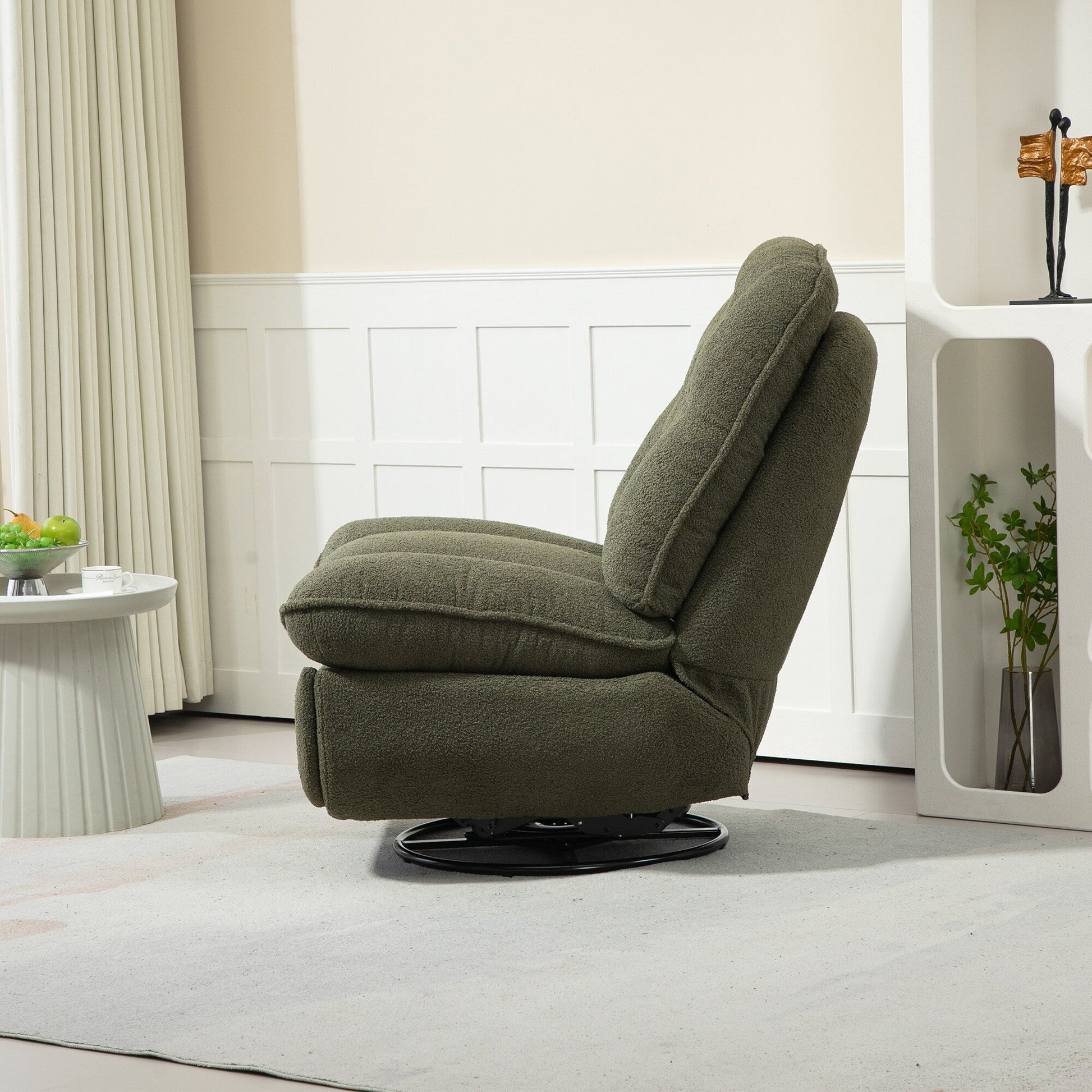 Lot de 2 chaises de salon inclinables pivotantes à 360 degrés et réglables.