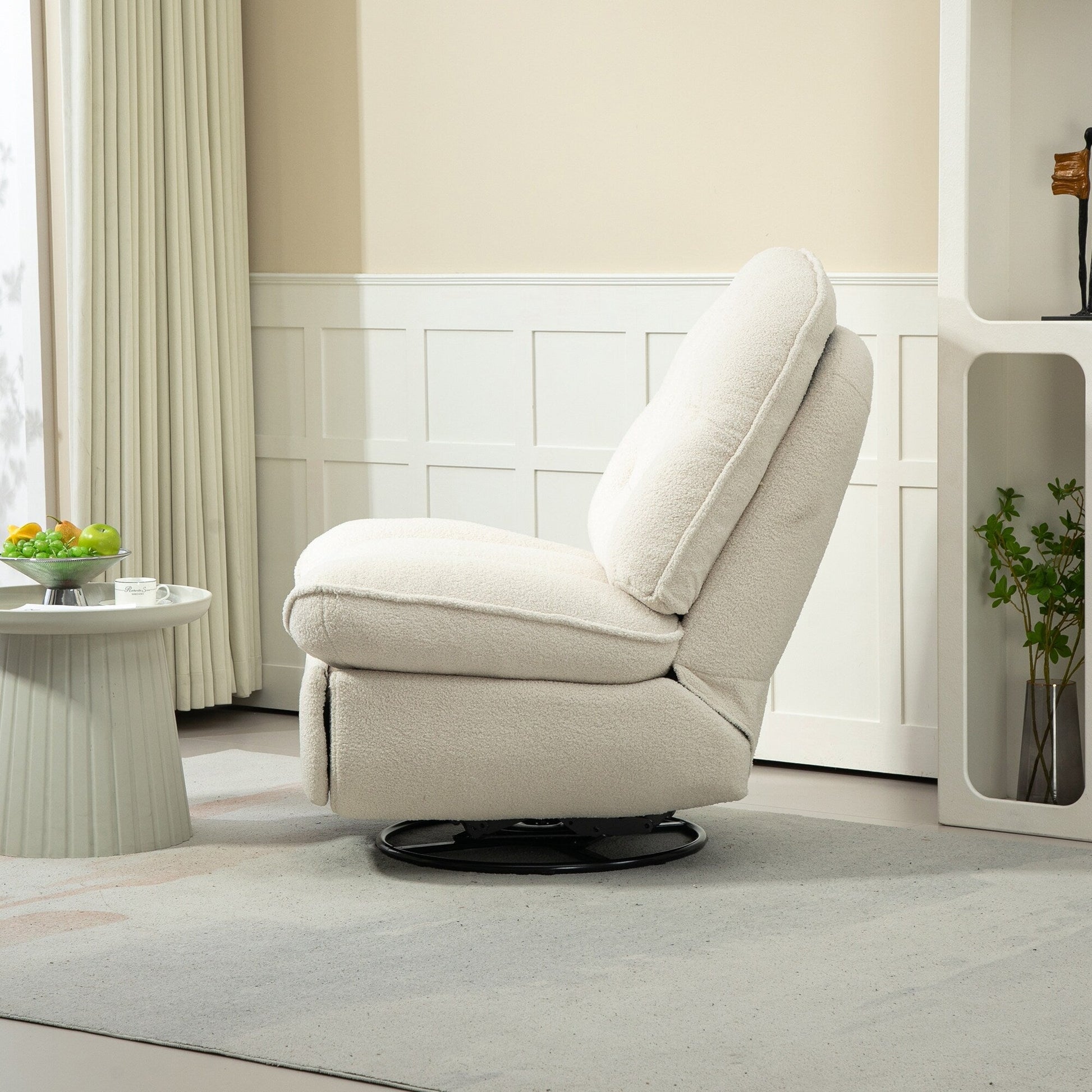 Lot de 2 chaises de salon inclinables pivotantes à 360 degrés et réglables.