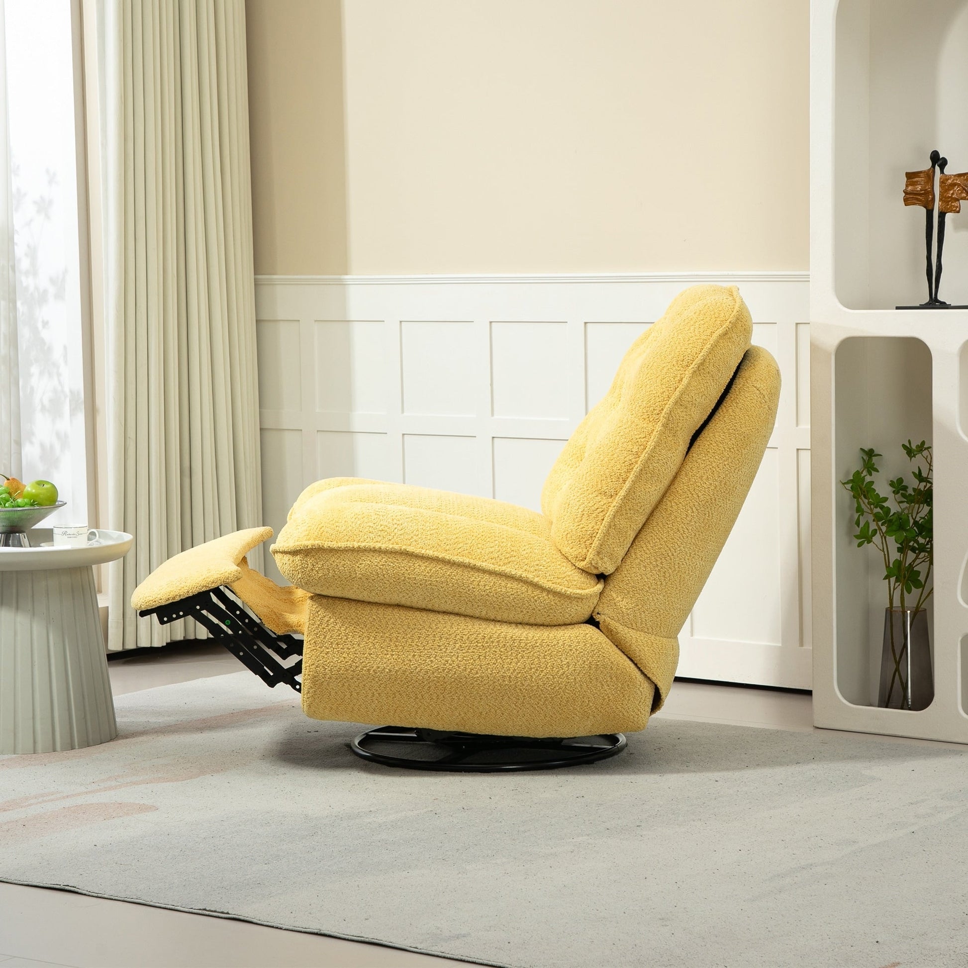 Lot de 2 chaises de salon inclinables pivotantes à 360 degrés et réglables.