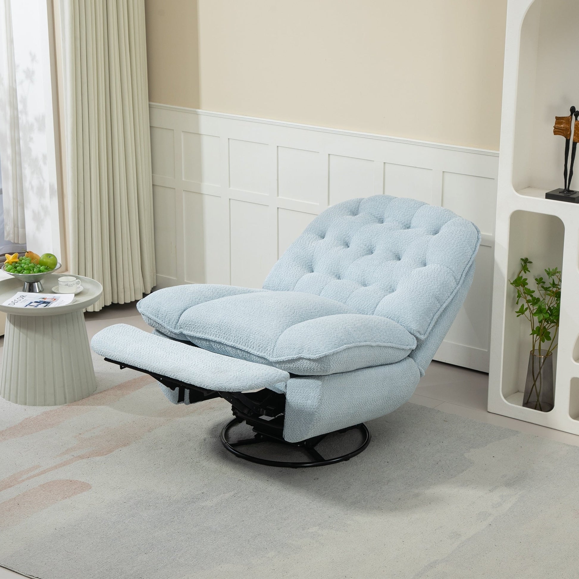 Lot de 2 chaises de salon inclinables pivotantes à 360 degrés et réglables.