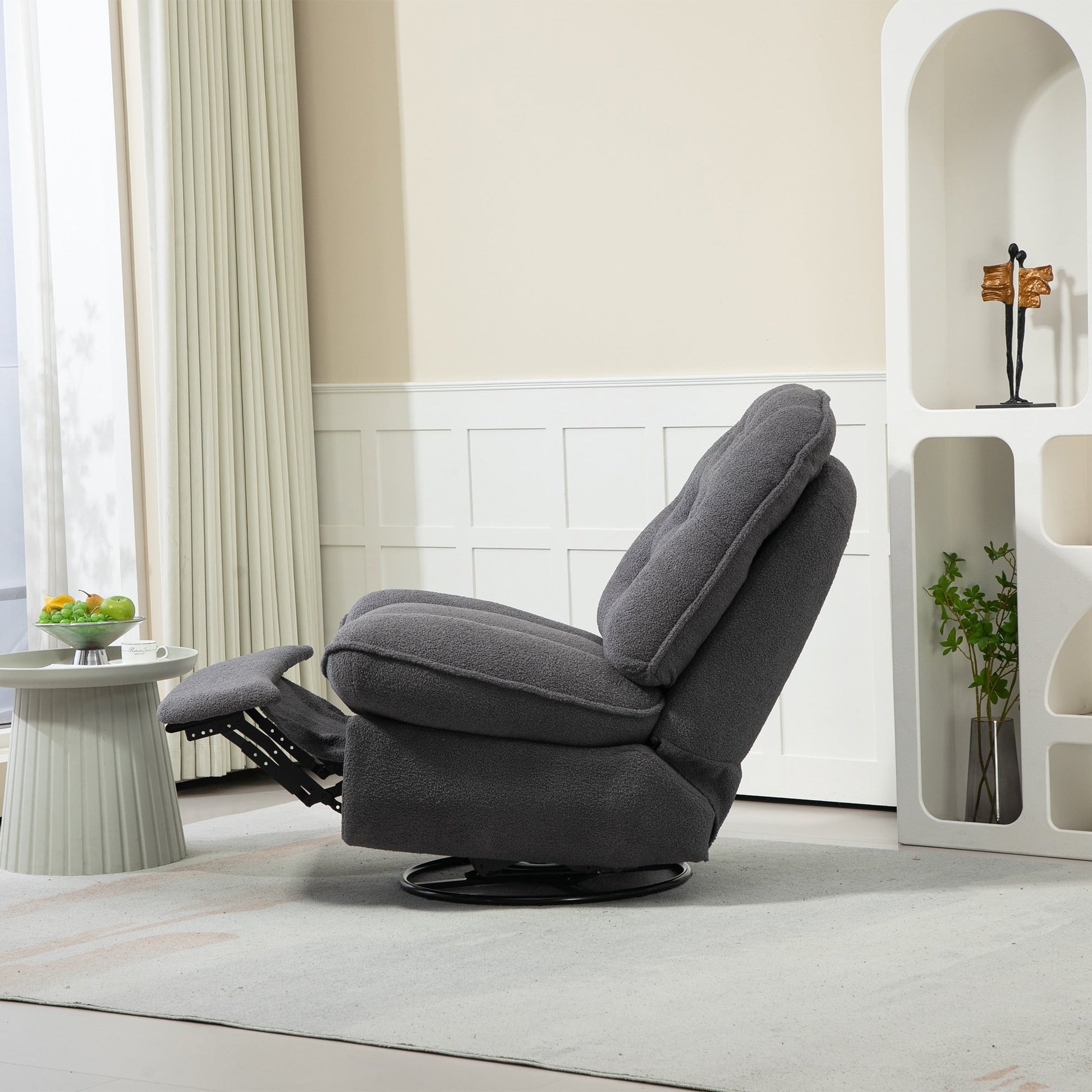 Lot de 2 chaises de salon inclinables pivotantes à 360 degrés et réglables.