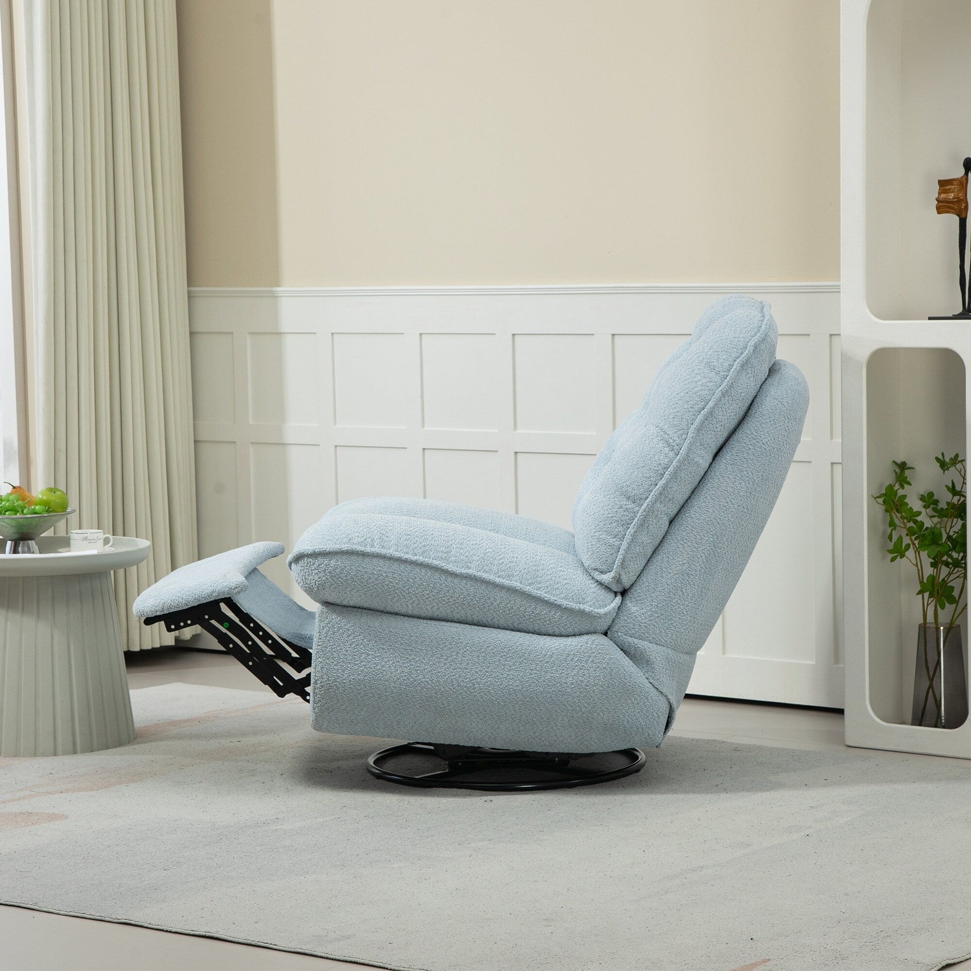 Lot de 2 chaises de salon inclinables pivotantes à 360 degrés et réglables.