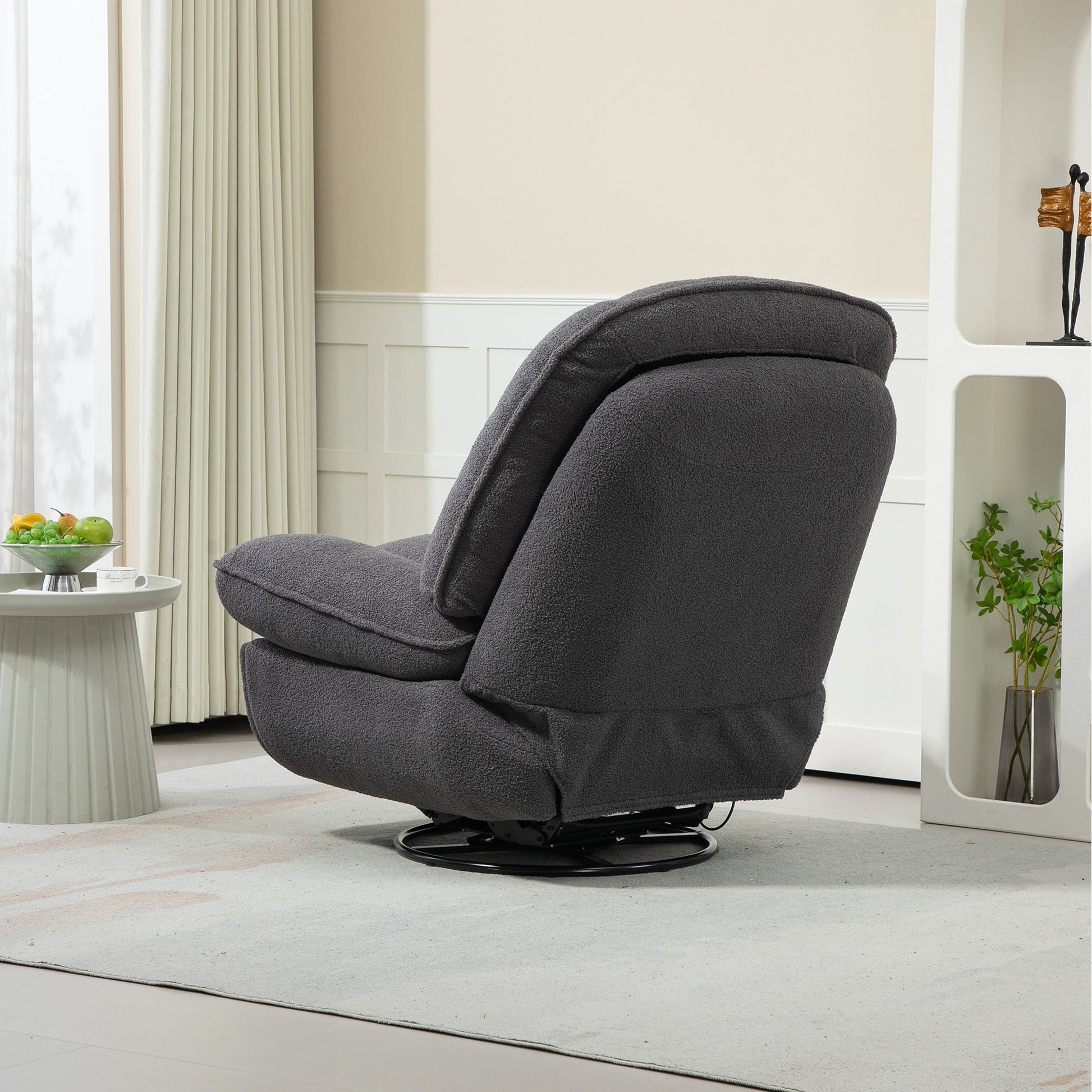 Lot de 2 chaises de salon inclinables pivotantes à 360 degrés et réglables.