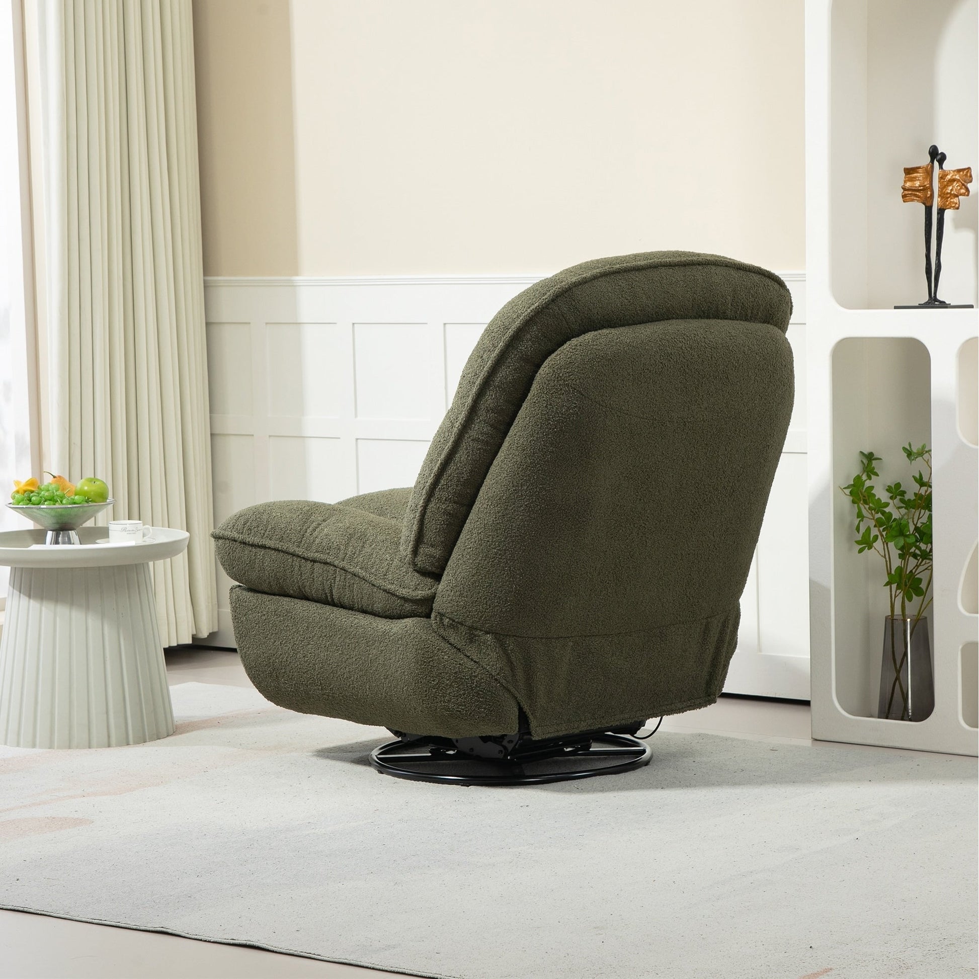 Lot de 2 chaises de salon inclinables pivotantes à 360 degrés et réglables.
