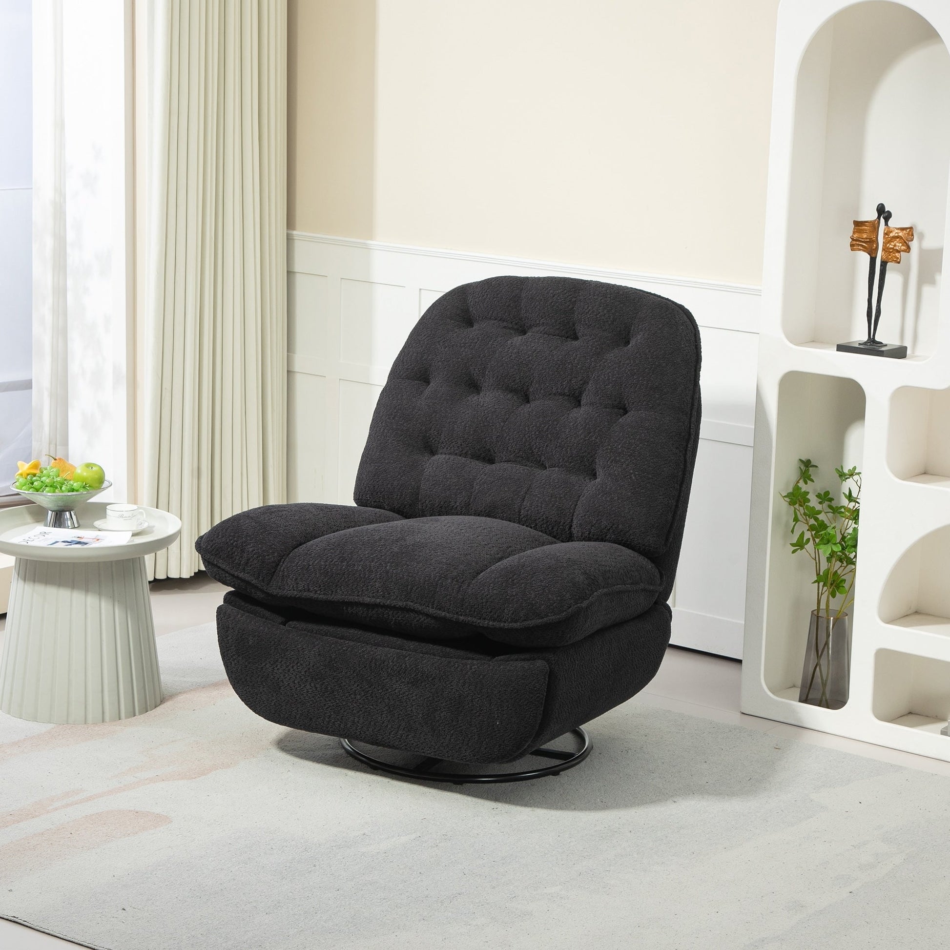 Lot de 2 chaises de salon inclinables pivotantes à 360 degrés et réglables.