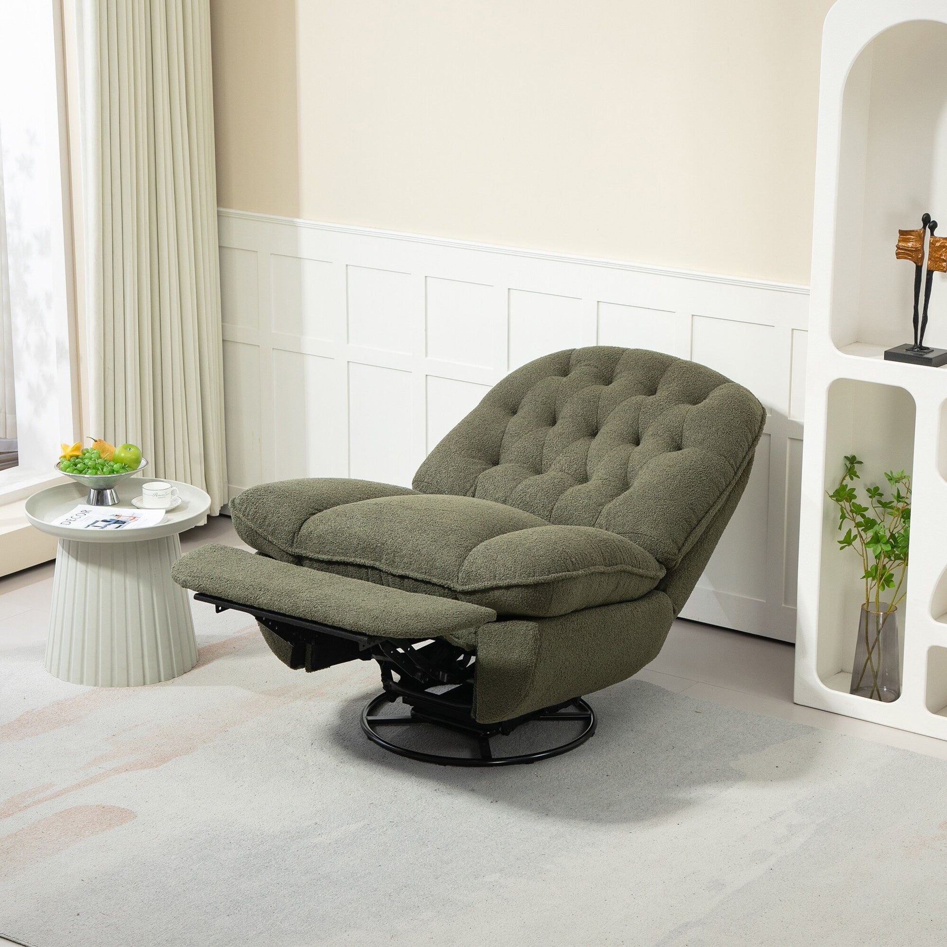 Lot de 2 chaises de salon inclinables pivotantes à 360 degrés et réglables.