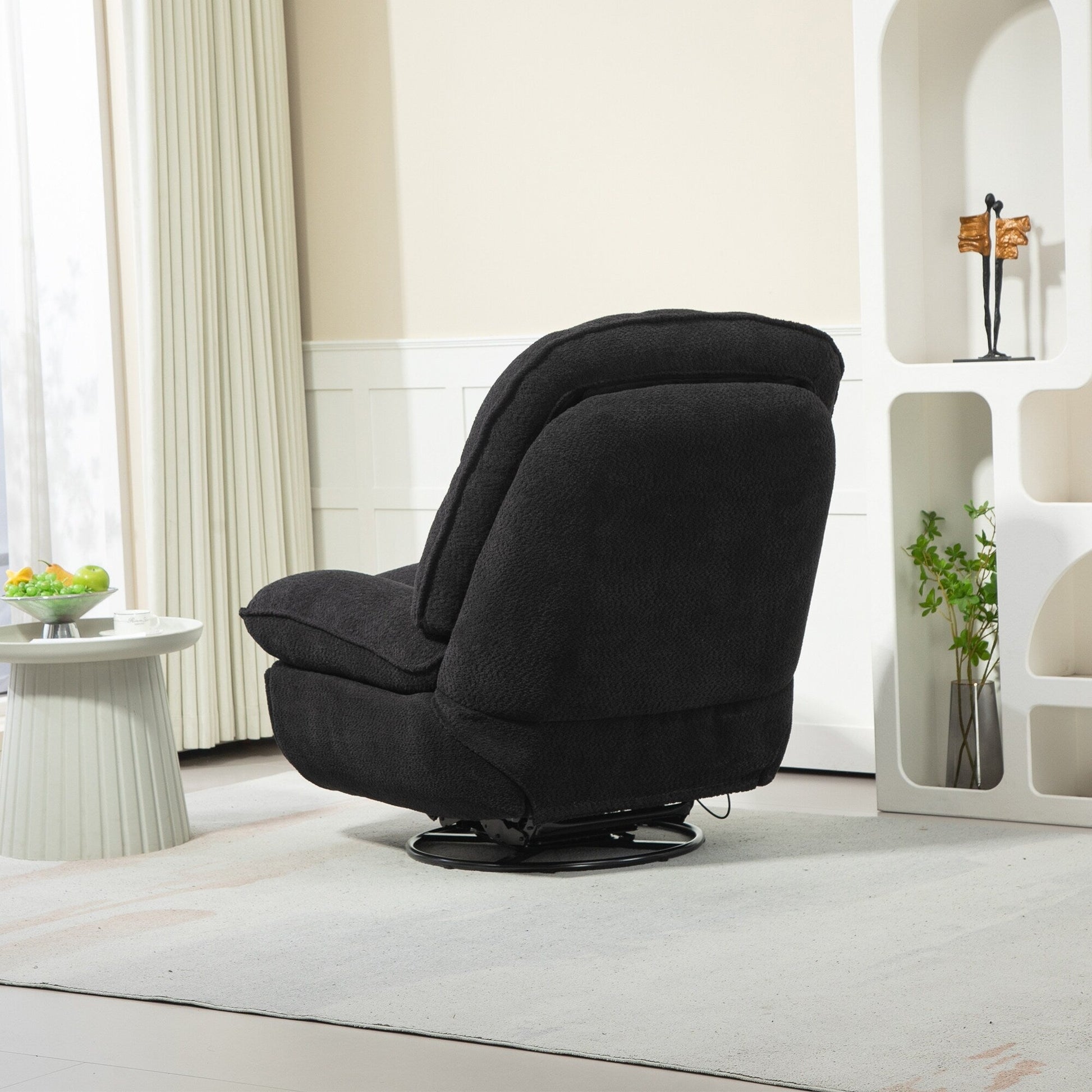 Lot de 2 chaises de salon inclinables pivotantes à 360 degrés et réglables.