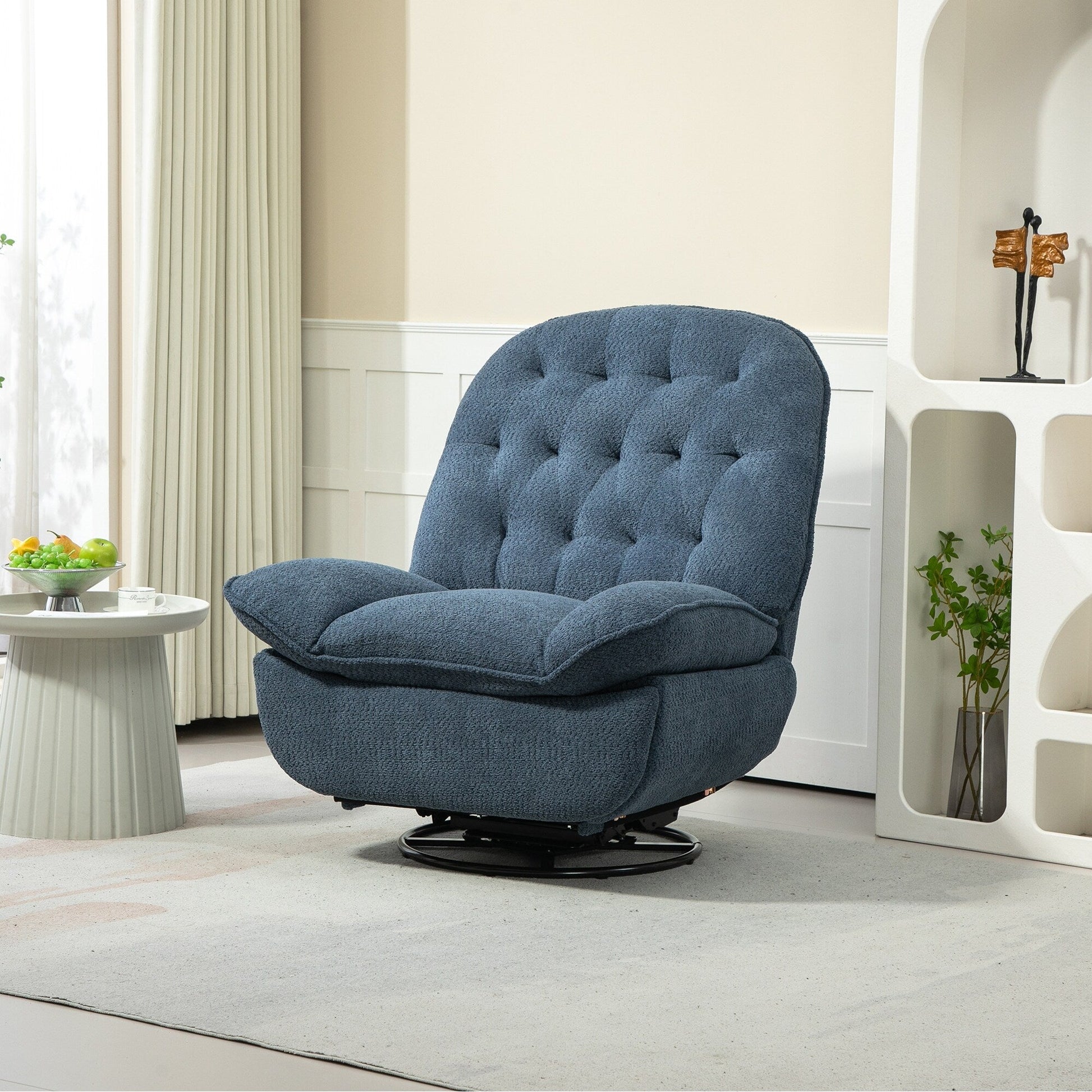 Lot de 2 chaises de salon inclinables pivotantes à 360 degrés et réglables.