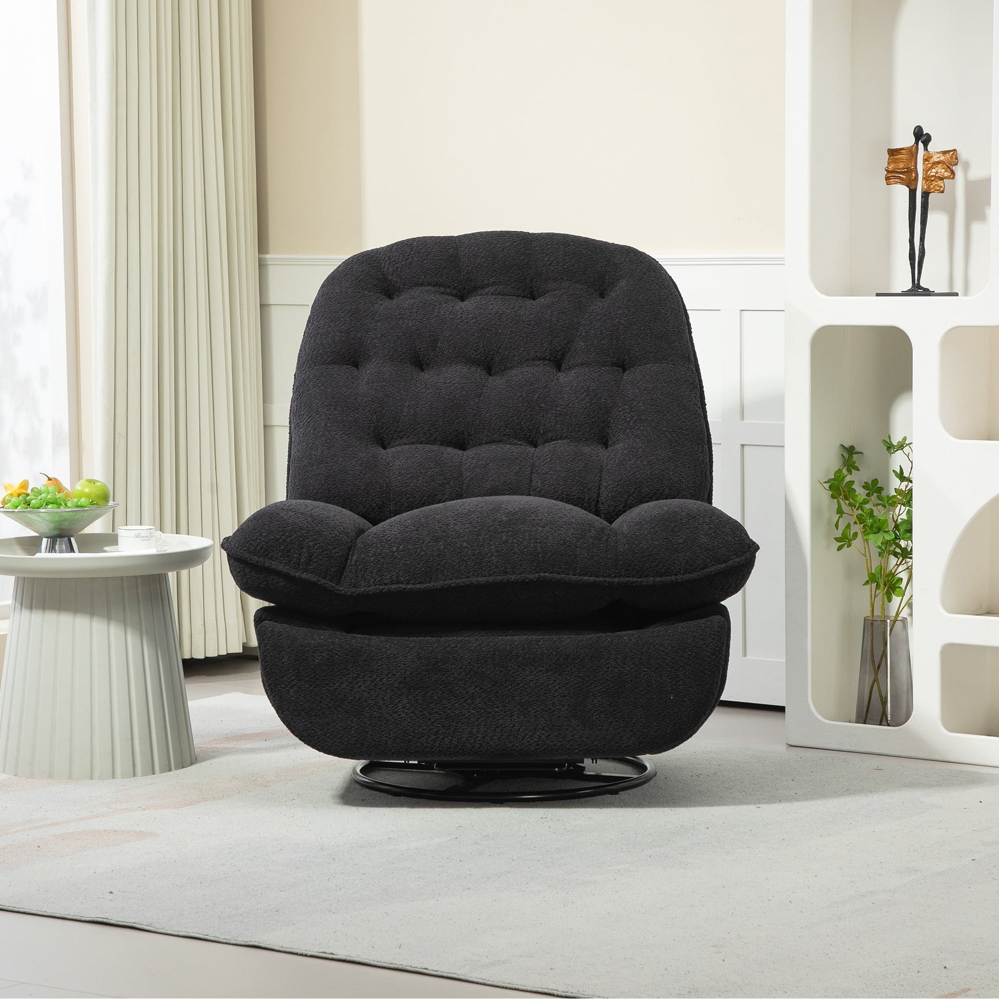 Lot de 2 chaises de salon inclinables pivotantes à 360 degrés et réglables.