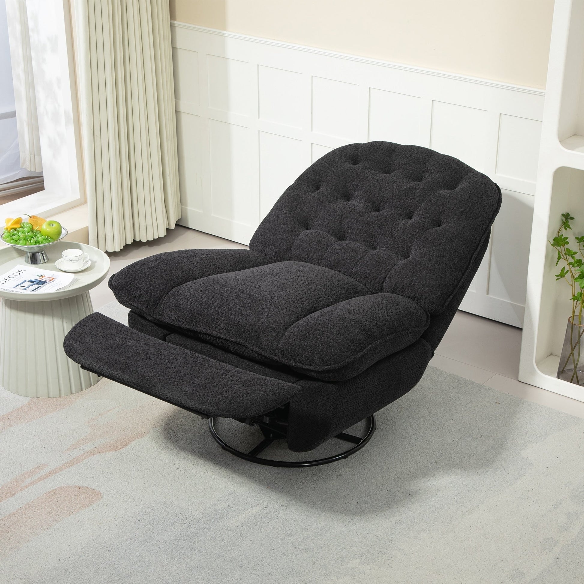 Lot de 2 chaises de salon inclinables pivotantes à 360 degrés et réglables.