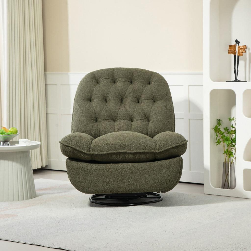 Lot de 2 chaises de salon inclinables pivotantes à 360 degrés et réglables.