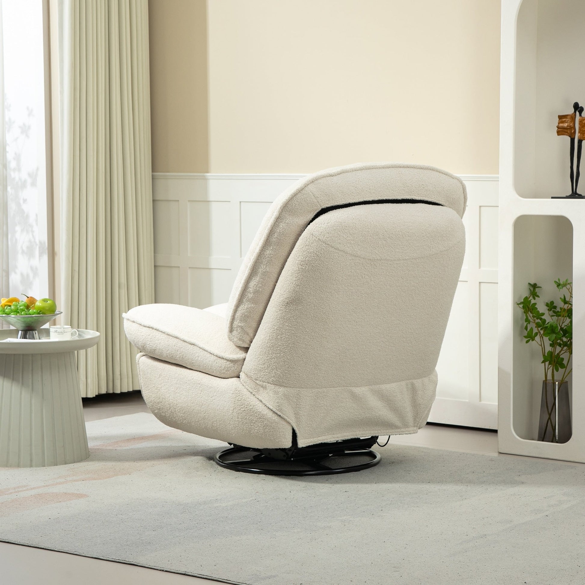 Lot de 2 chaises de salon inclinables pivotantes à 360 degrés et réglables.