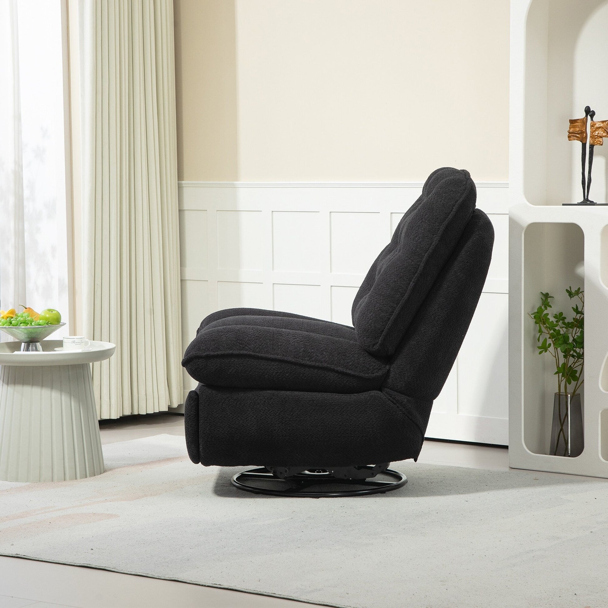 Lot de 2 chaises de salon inclinables pivotantes à 360 degrés et réglables.