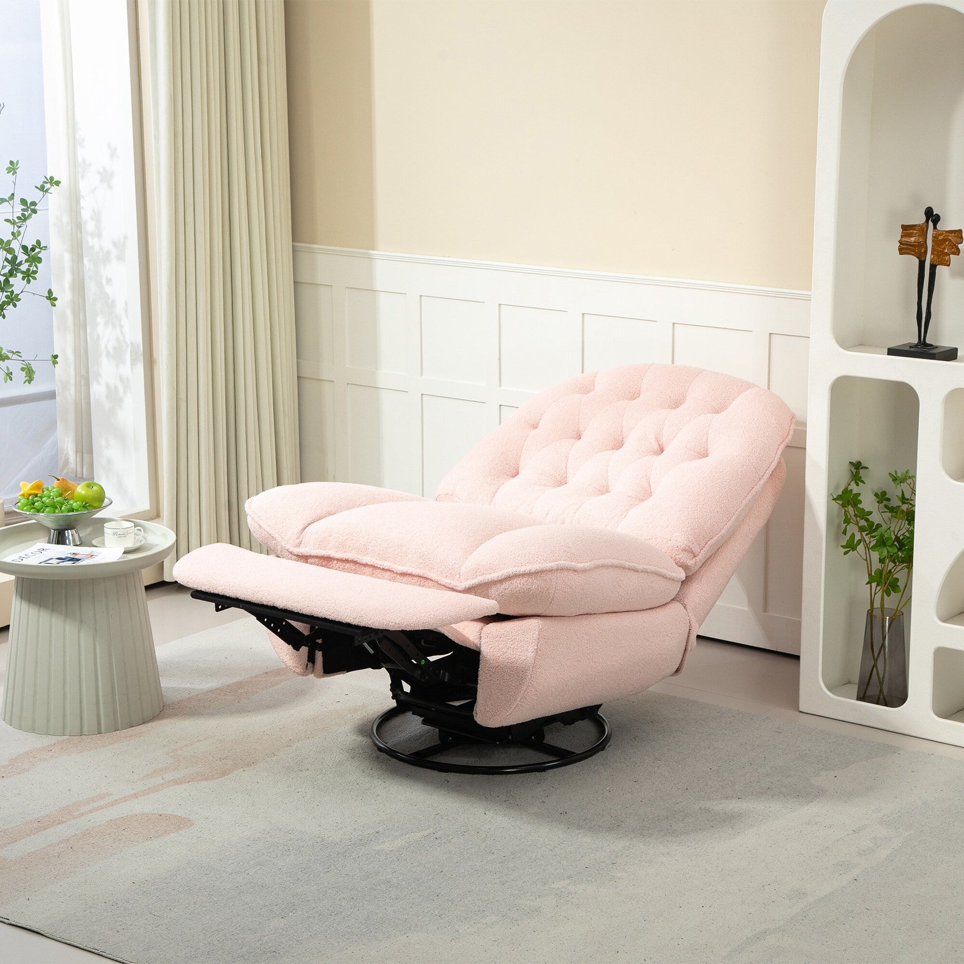 Lot de 2 chaises de salon inclinables pivotantes à 360 degrés et réglables.